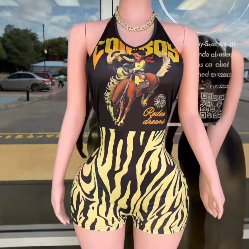 Wild Card romper print