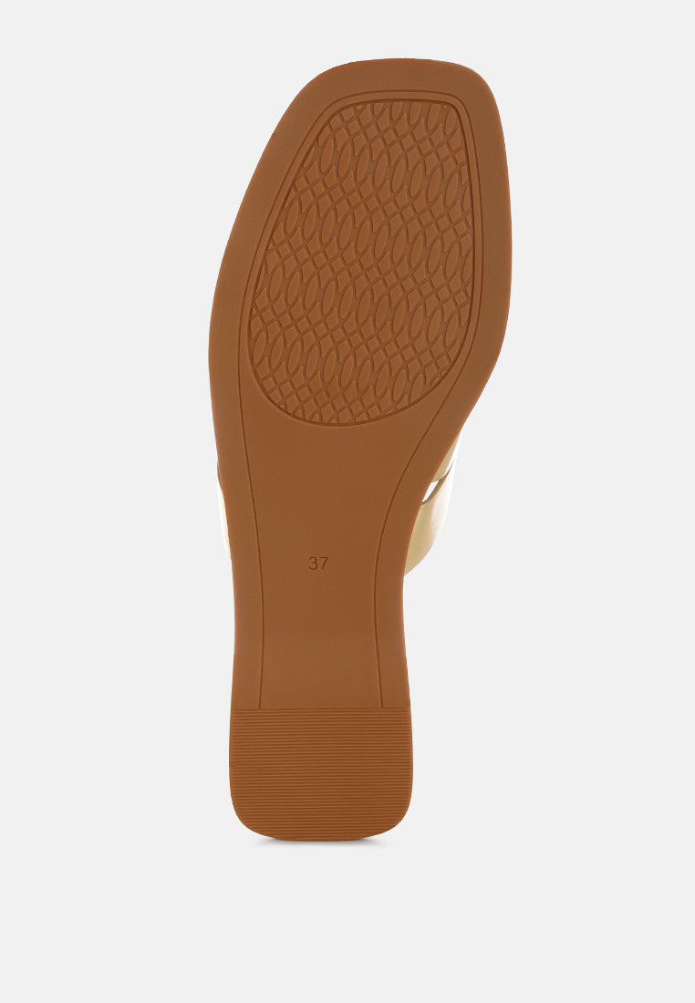 Hebal Metallic Faux Leather Slip Ons