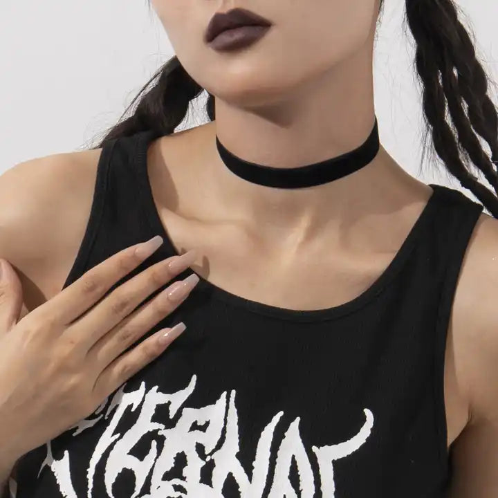 Goth Crop in Eternal Black by The Cursed Closet