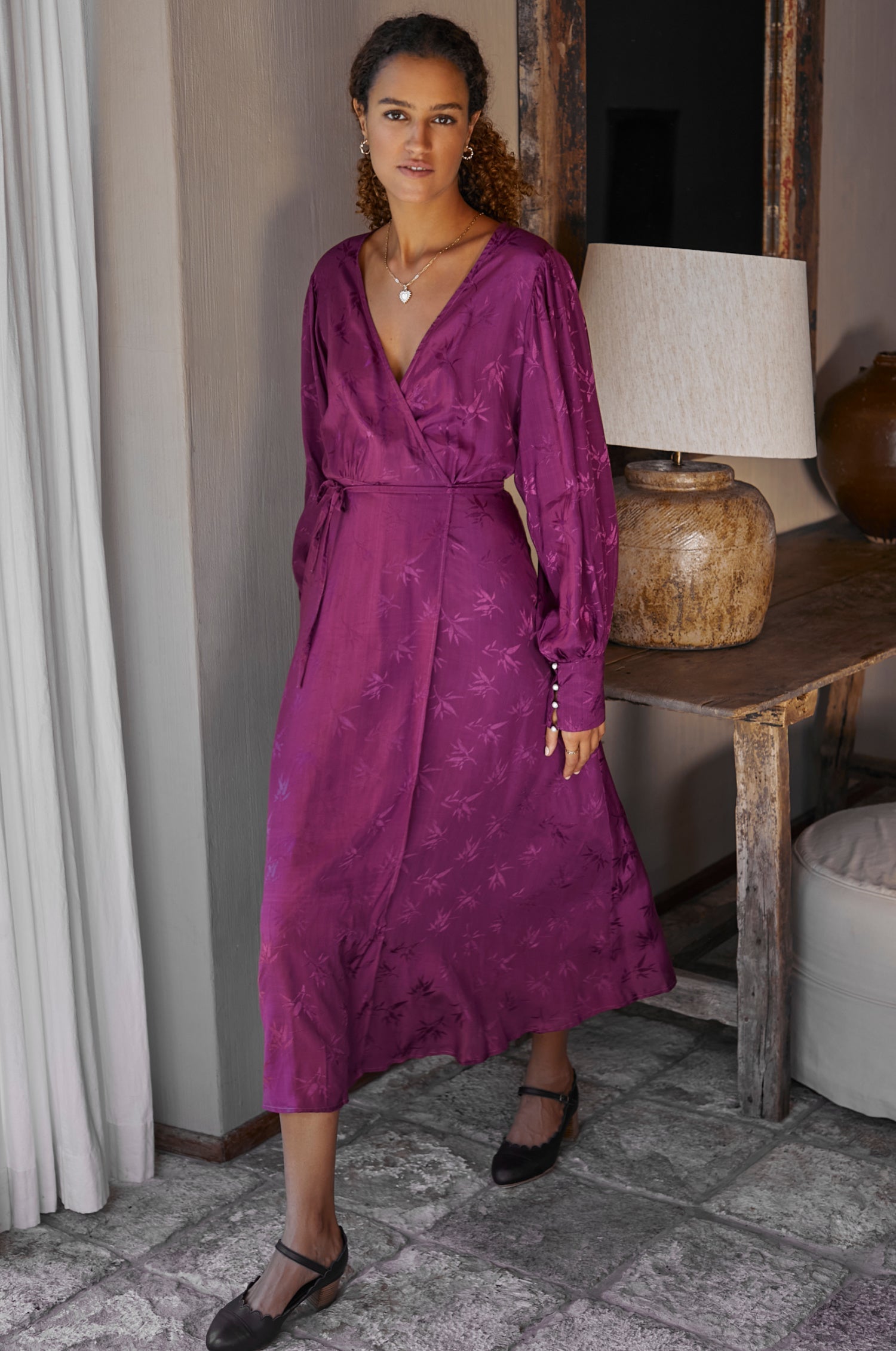 Isabella Long Sleeve Wrap Dress by Bali ELF