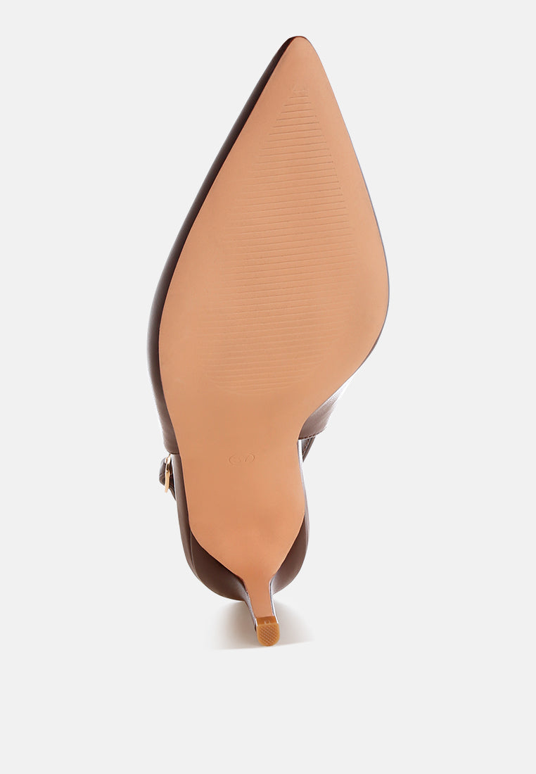 Jaoba Pointed Toe Pin Buckle Slingbacks