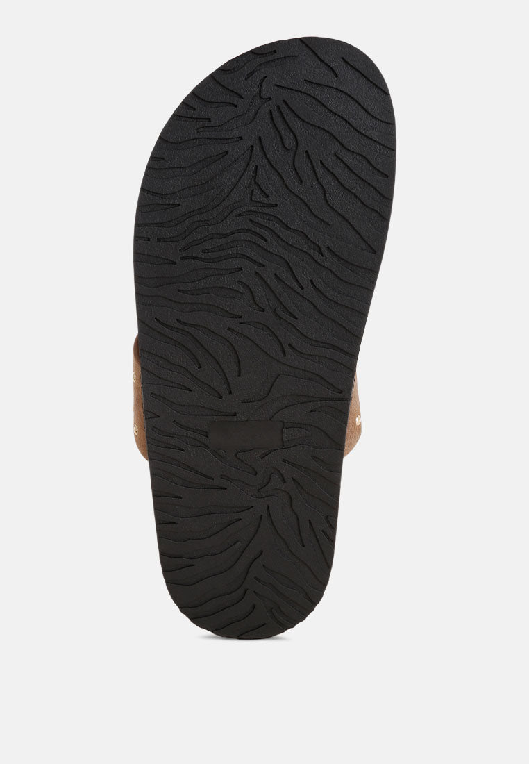 Kanini Stud Embellished Slip on Flats