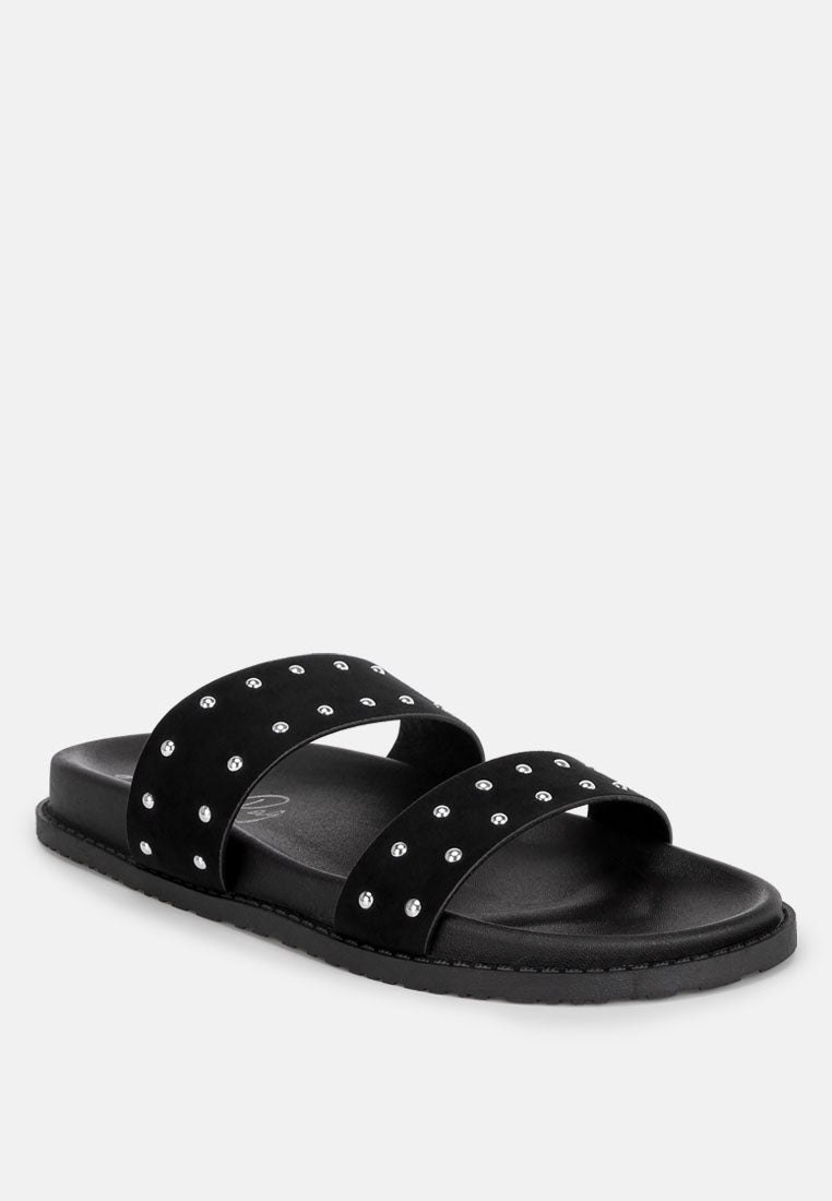 Kanini Stud Embellished Slip on Flats