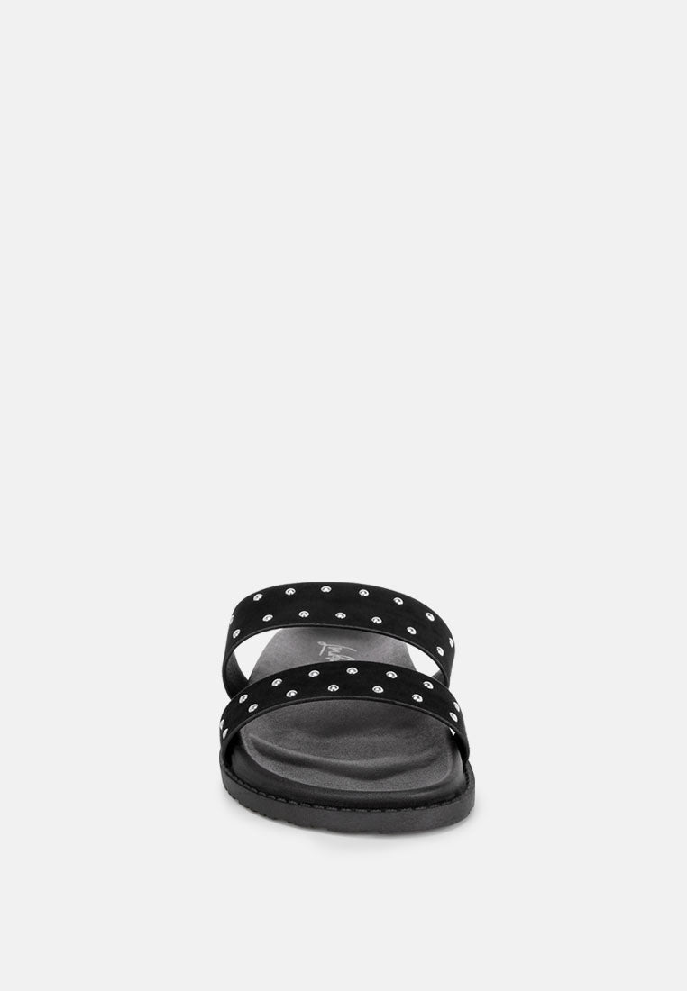 Kanini Stud Embellished Slip on Flats