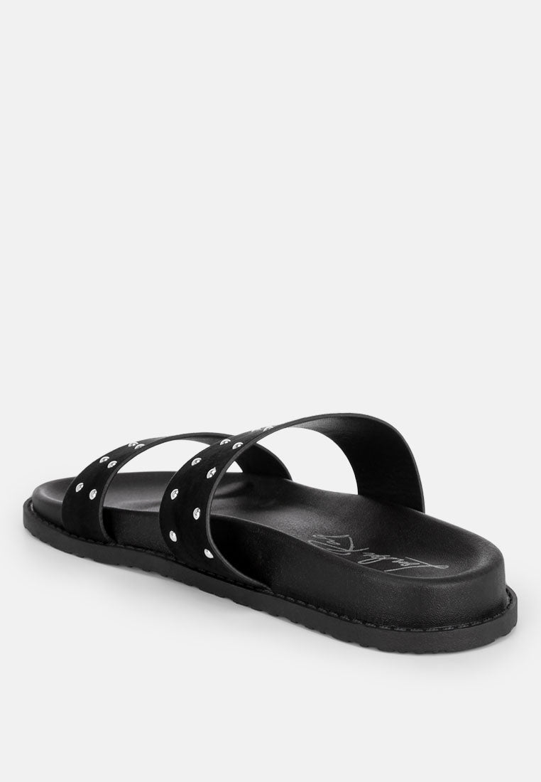 Kanini Stud Embellished Slip on Flats