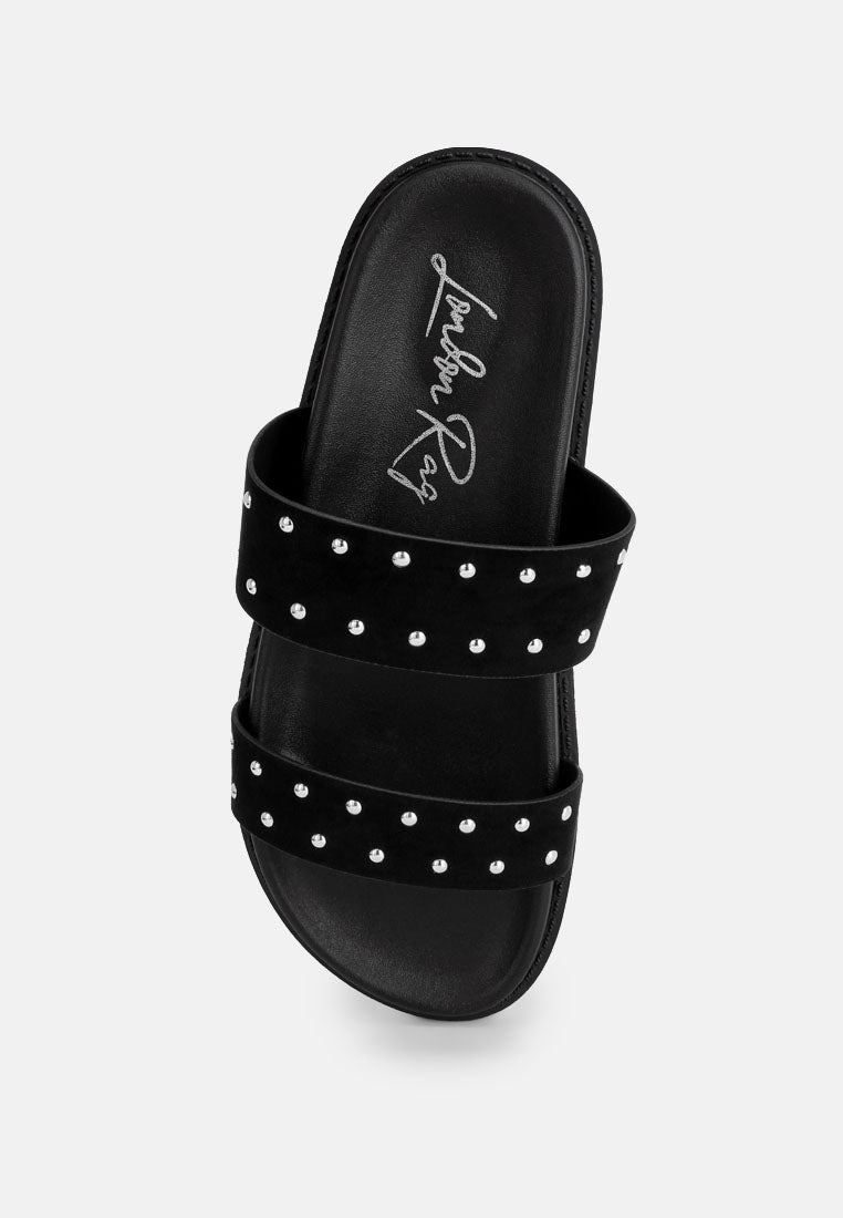 Kanini Stud Embellished Slip on Flats