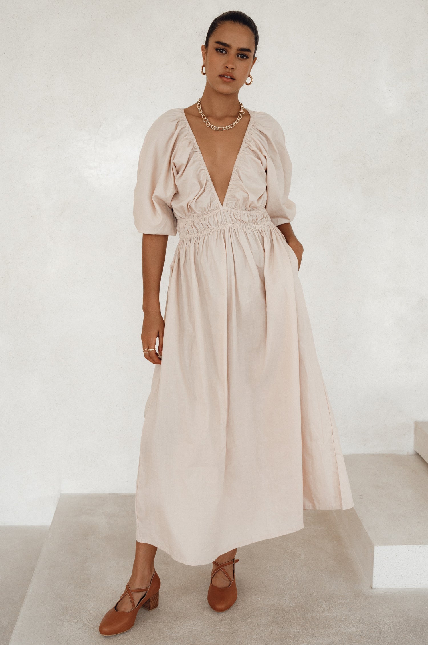 Kezas Cotton Maxi Dress by Bali ELF