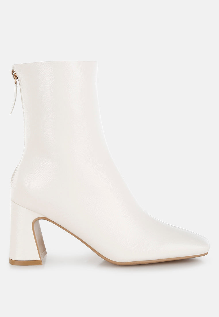 Patent Square Toe Ankle Boots by RAG