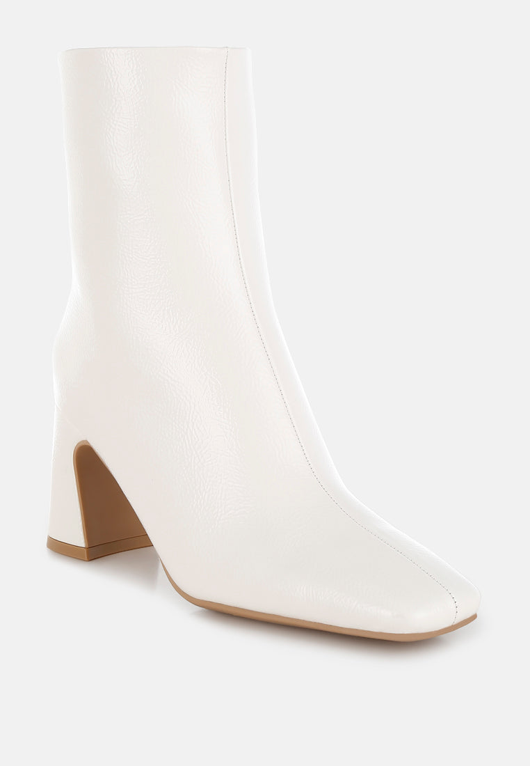 Patent Square Toe Ankle Boots by RAG
