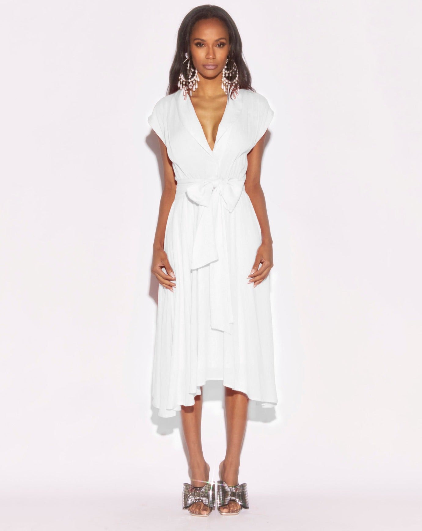 Honeysuckle Midi Dress - Ivory by Meghan Fabulous