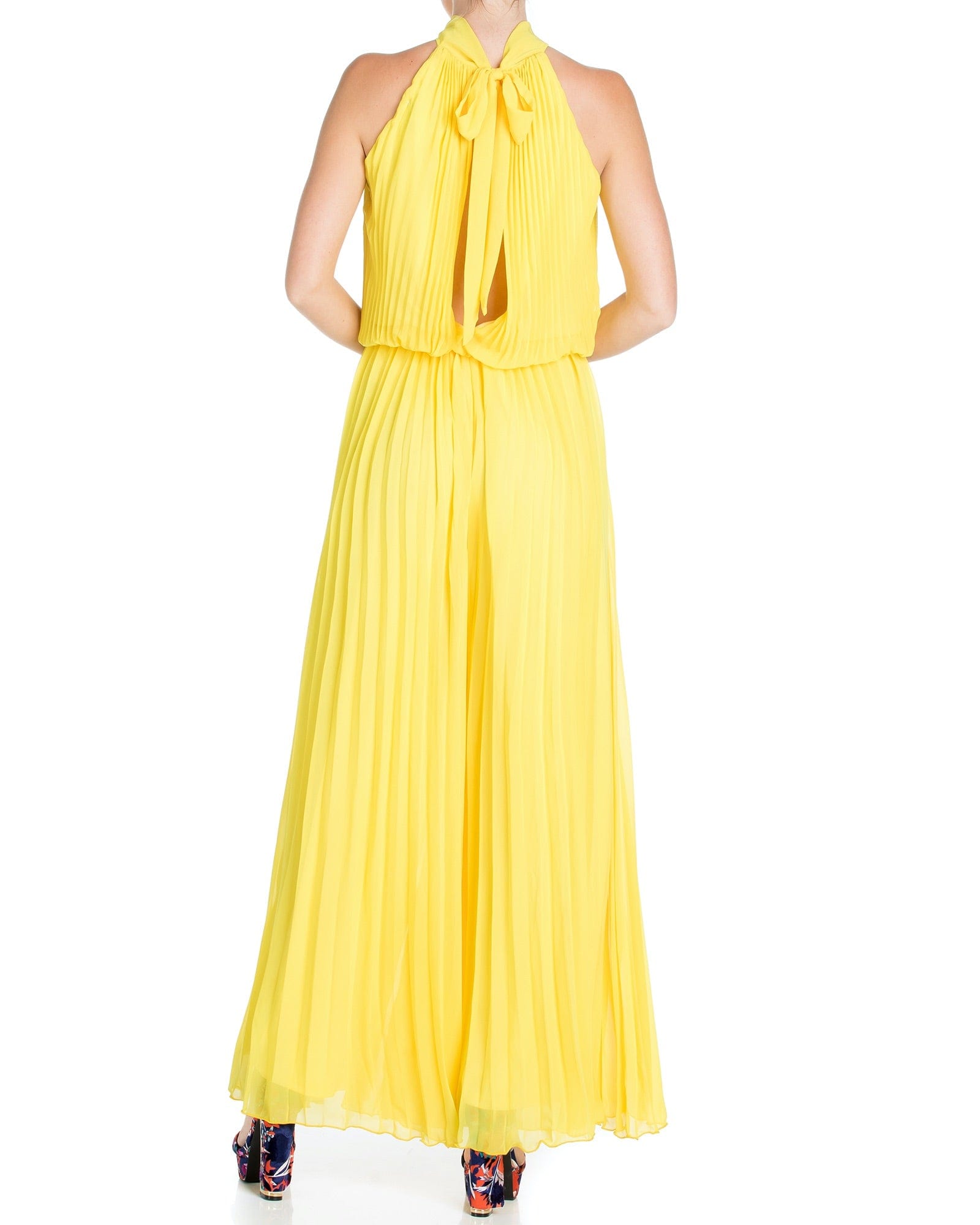 Wild Orchid Pleat Jumpsuit - Yellow by Meghan Fabulous