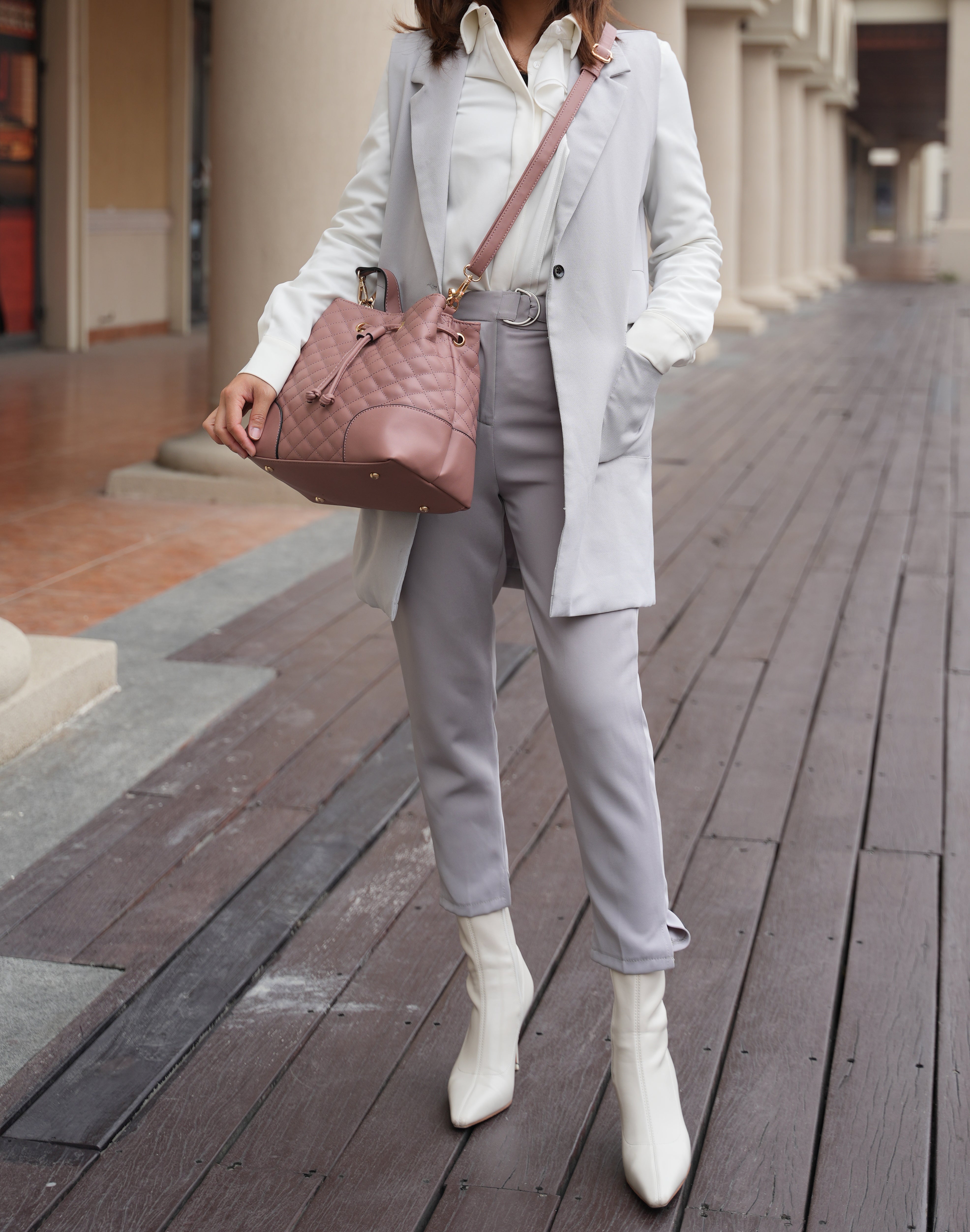 Wendy 2 PCS Bucket Bag with Wristlet by MKF Collection by Mia K.