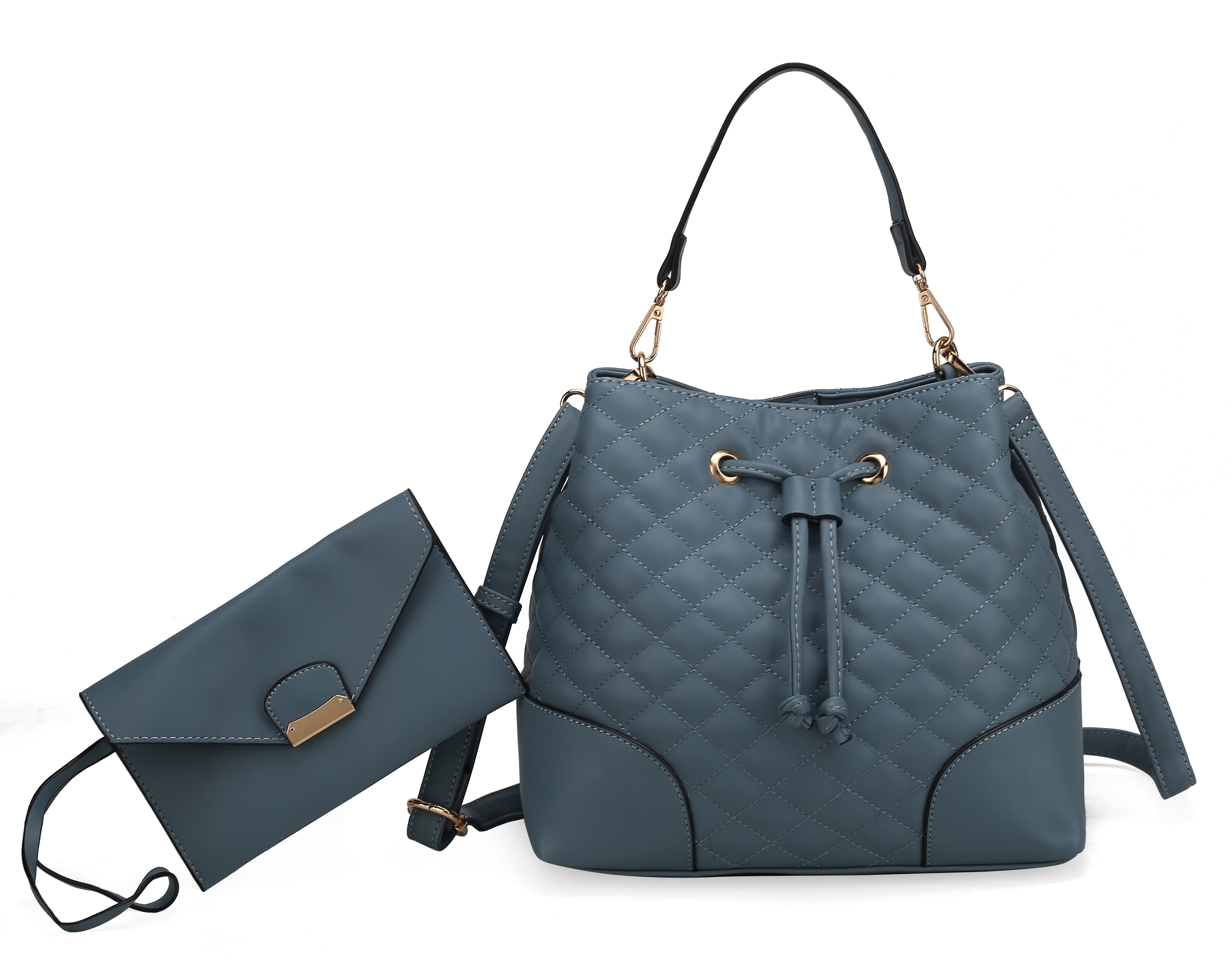 Wendy 2 PCS Bucket Bag with Wristlet by MKF Collection by Mia K.