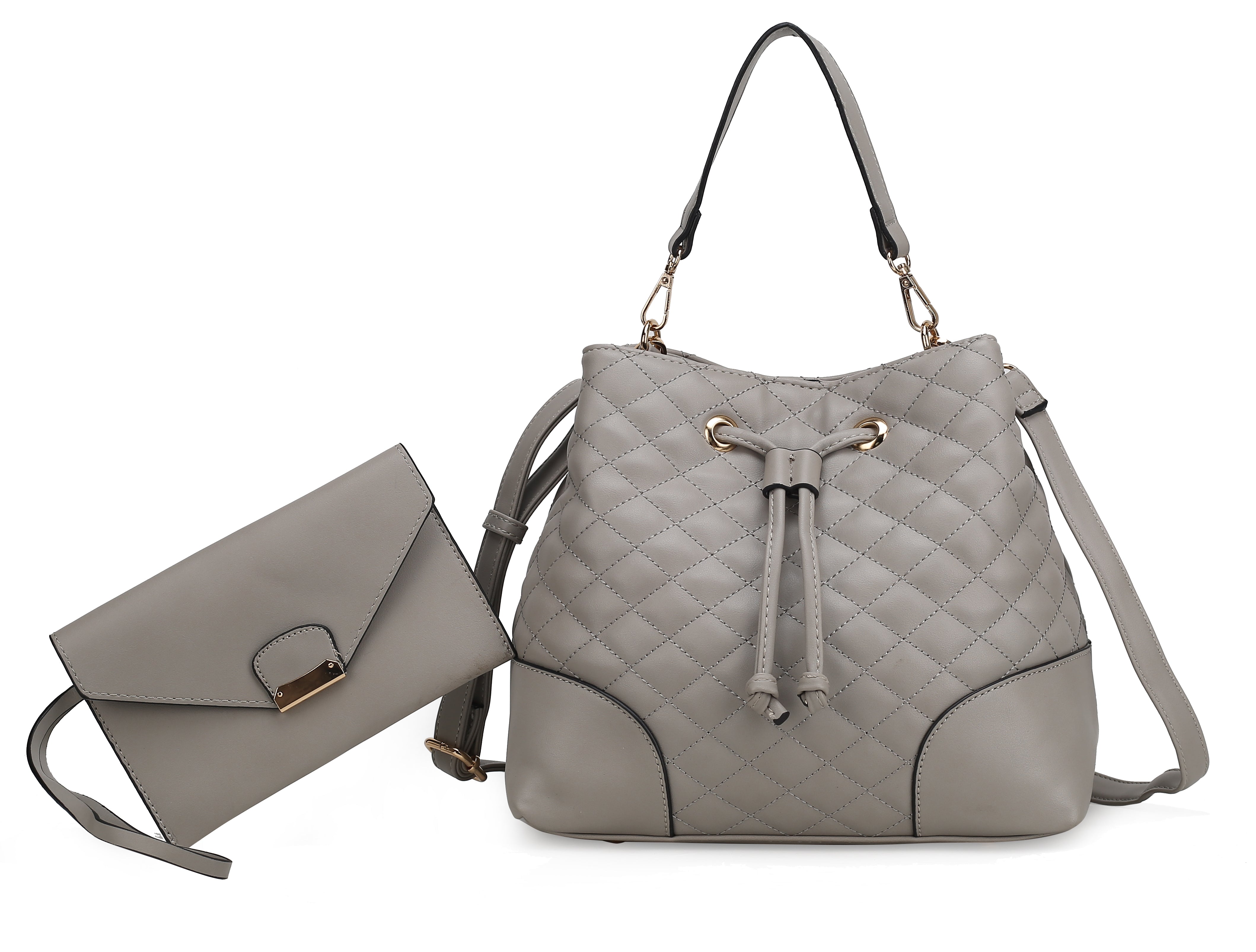 Wendy 2 PCS Bucket Bag with Wristlet by MKF Collection by Mia K.