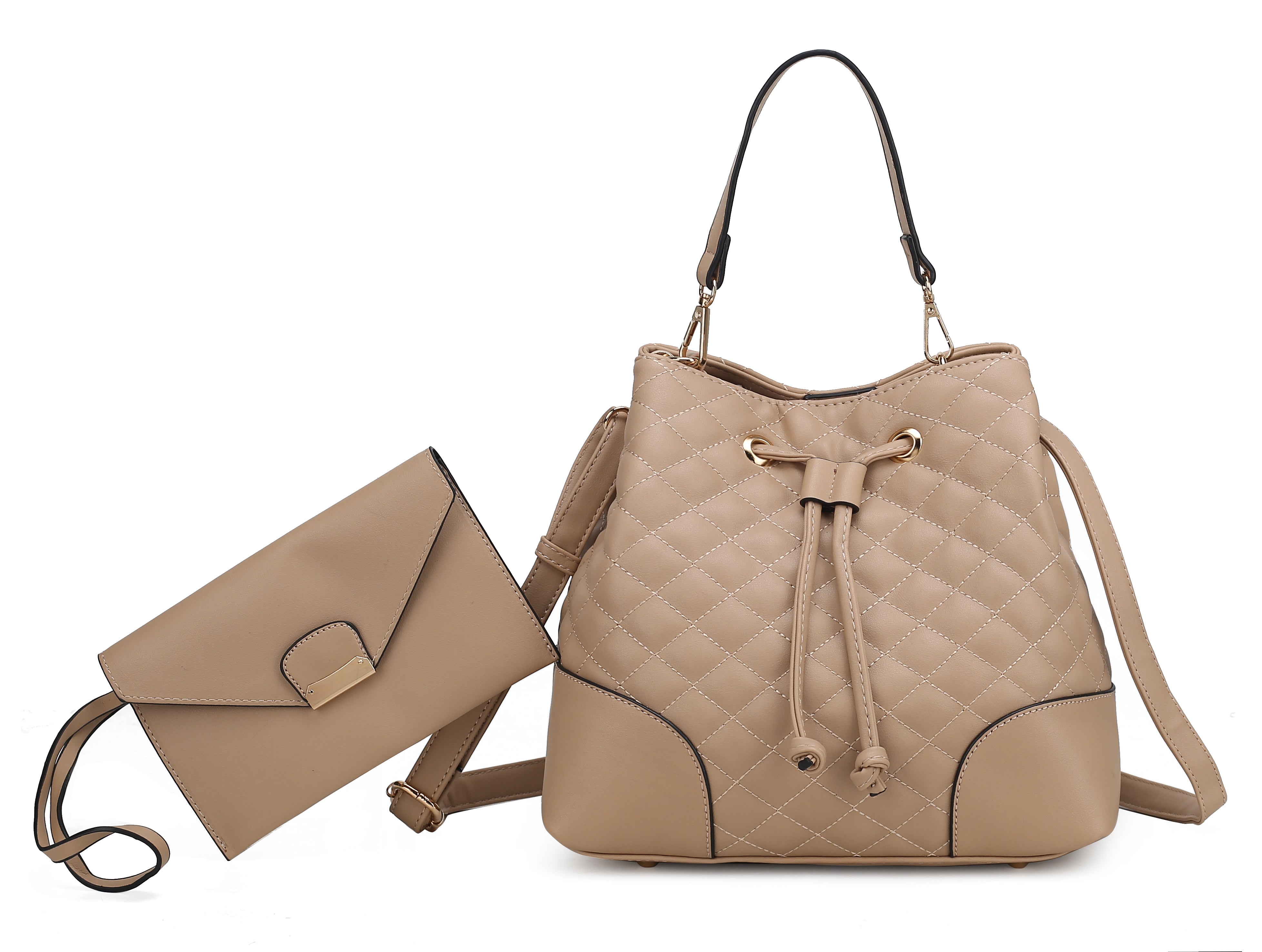 Wendy 2 PCS Bucket Bag with Wristlet by MKF Collection by Mia K.