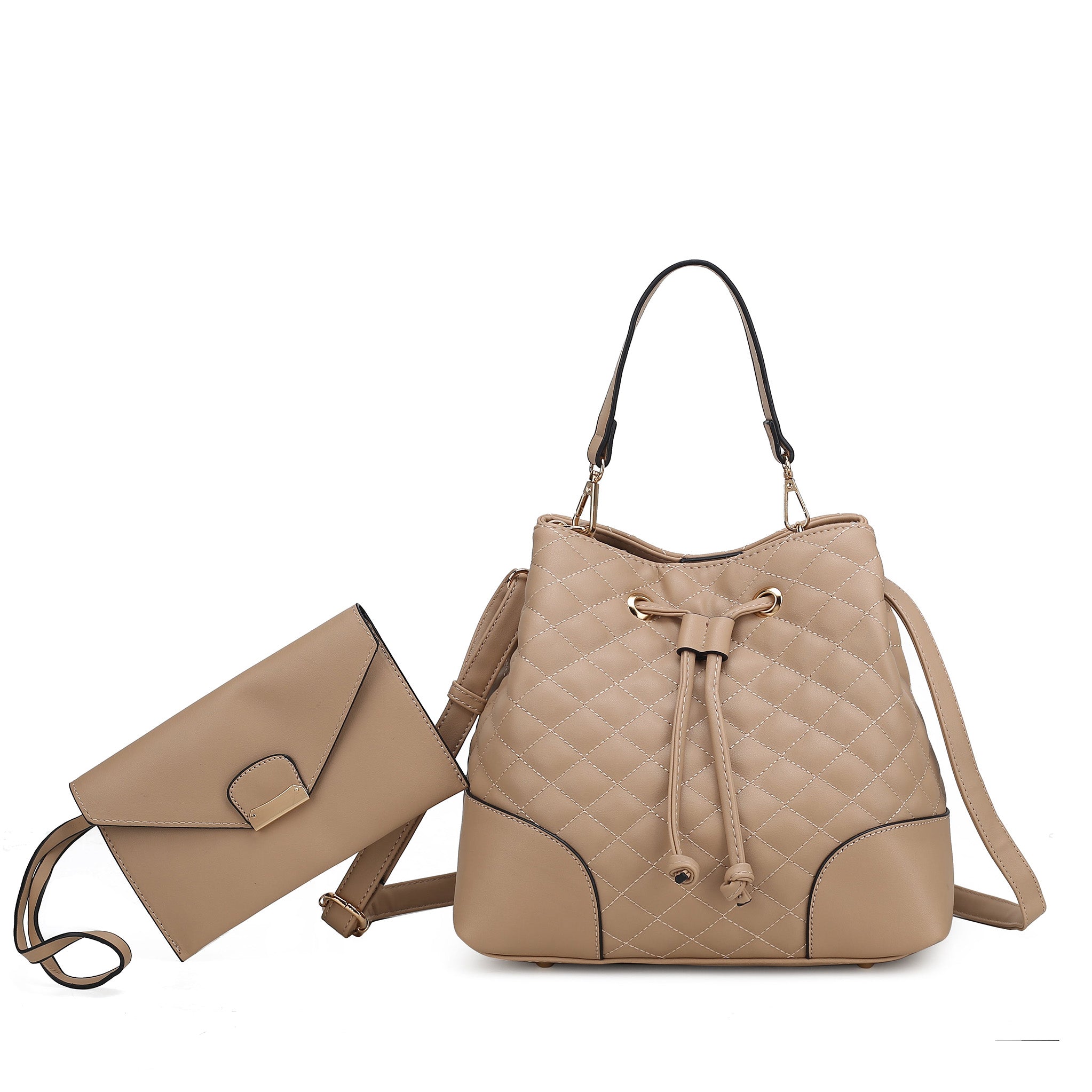 Wendy 2 PCS Bucket Bag with Wristlet by MKF Collection by Mia K.
