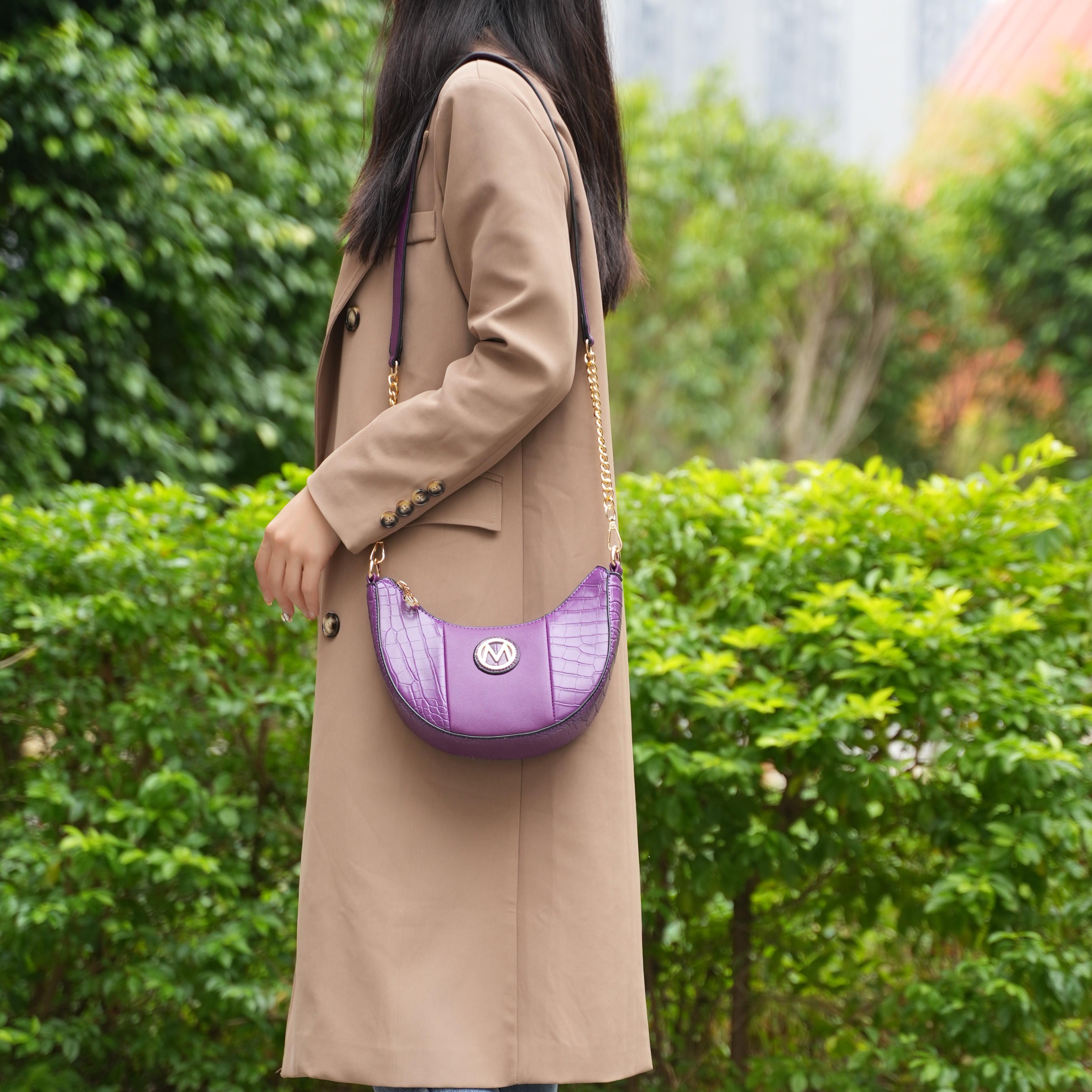 Amira Embossed Crossbody Bag by MKF Collection by Mia K.
