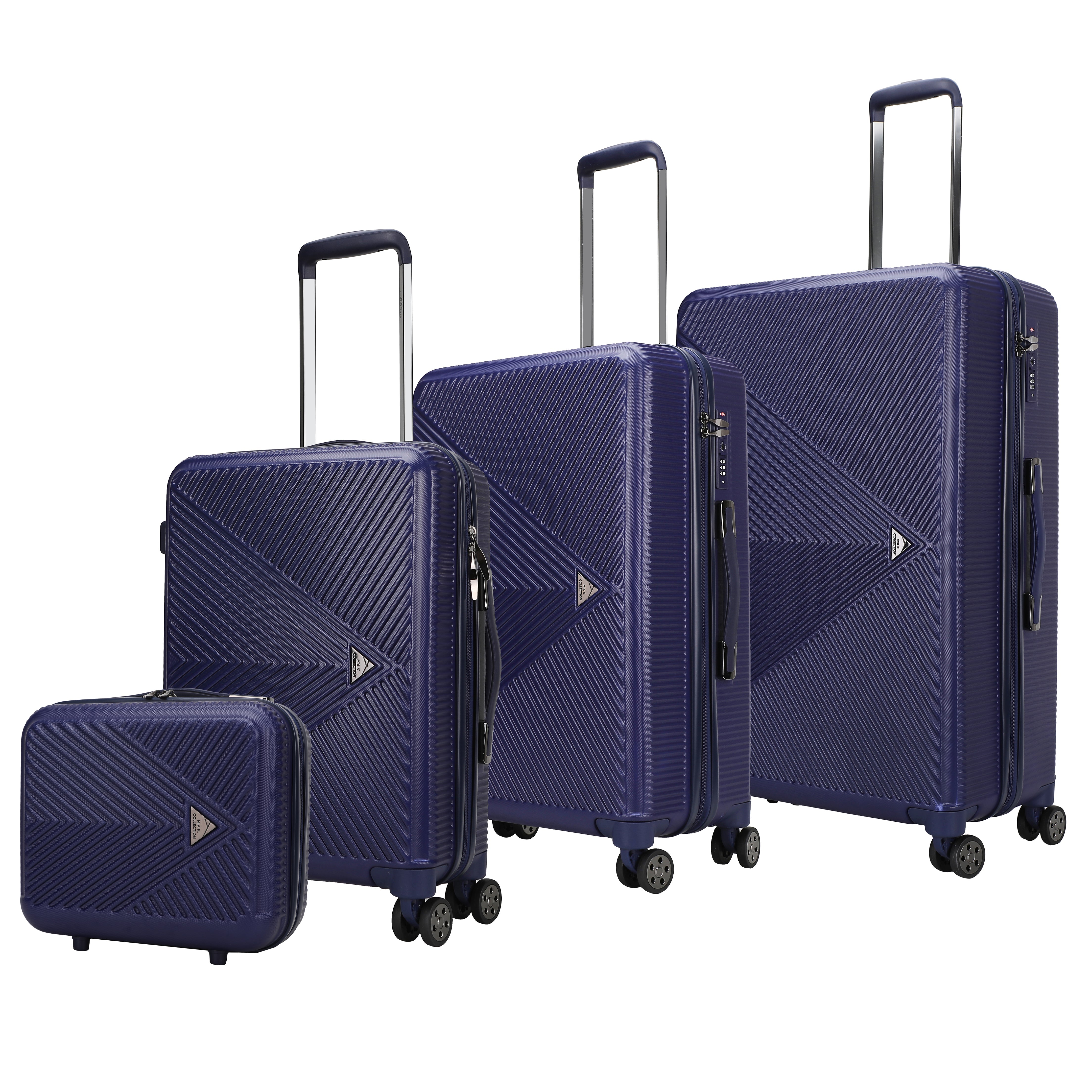 MKF Collection Felicity Luggage Set 4 Pieces, Travel Spinner Hardshell Lightweight 4 Wheels Suitcase by MKF Collection by Mia K.