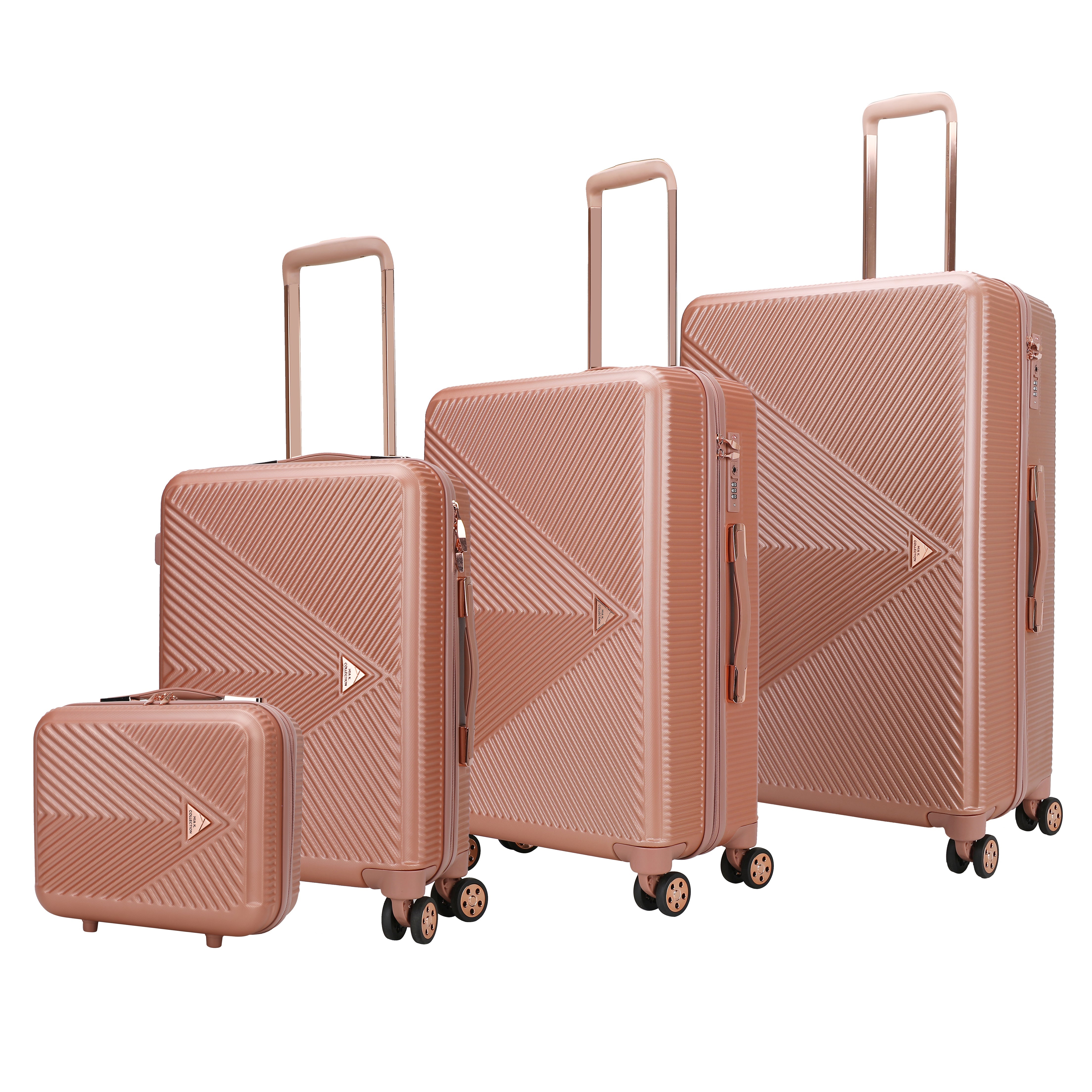 MKF Collection Felicity Luggage Set 4 Pieces, Travel Spinner Hardshell Lightweight 4 Wheels Suitcase by MKF Collection by Mia K.