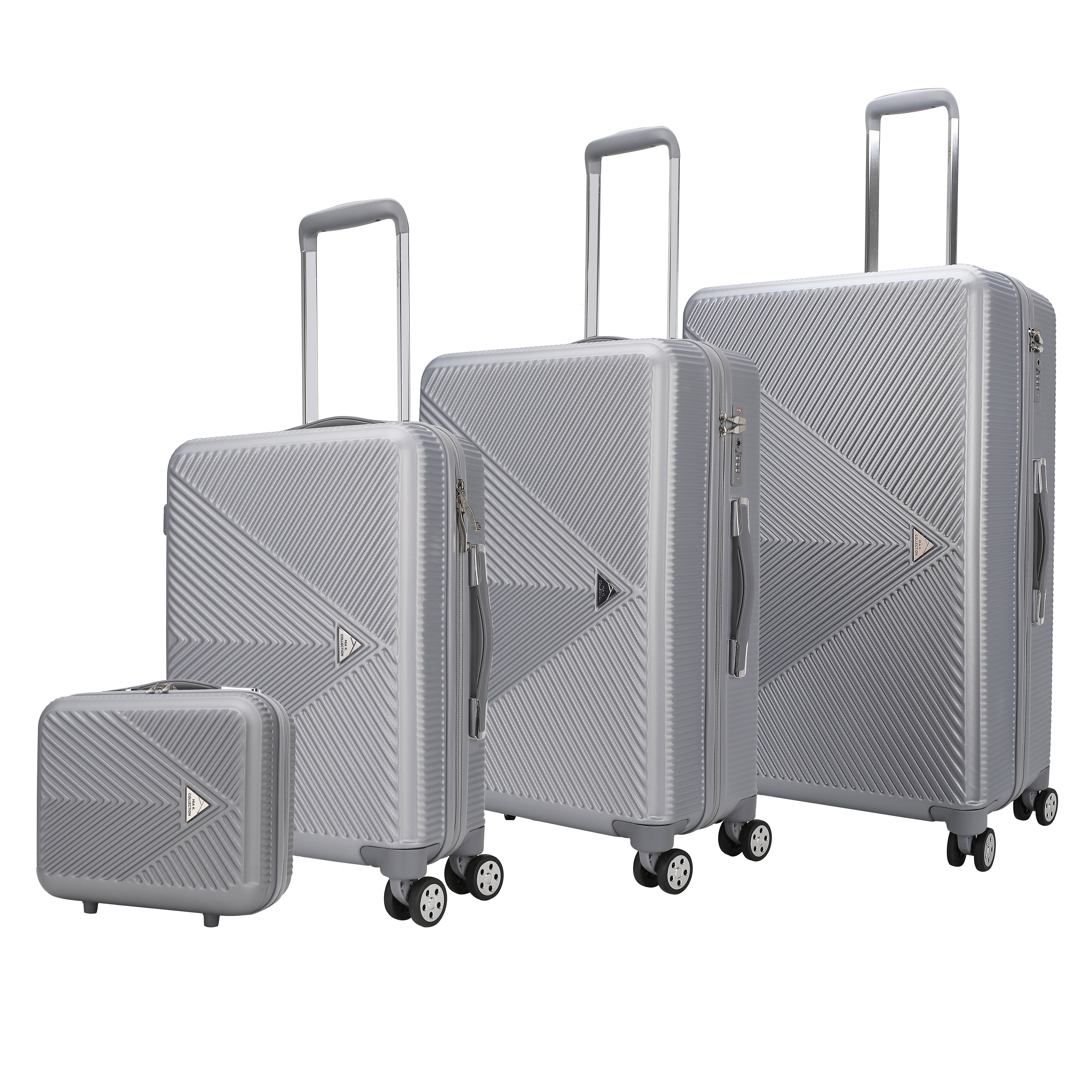 MKF Collection Felicity Luggage Set 4 Pieces, Travel Spinner Hardshell Lightweight 4 Wheels Suitcase by MKF Collection by Mia K.