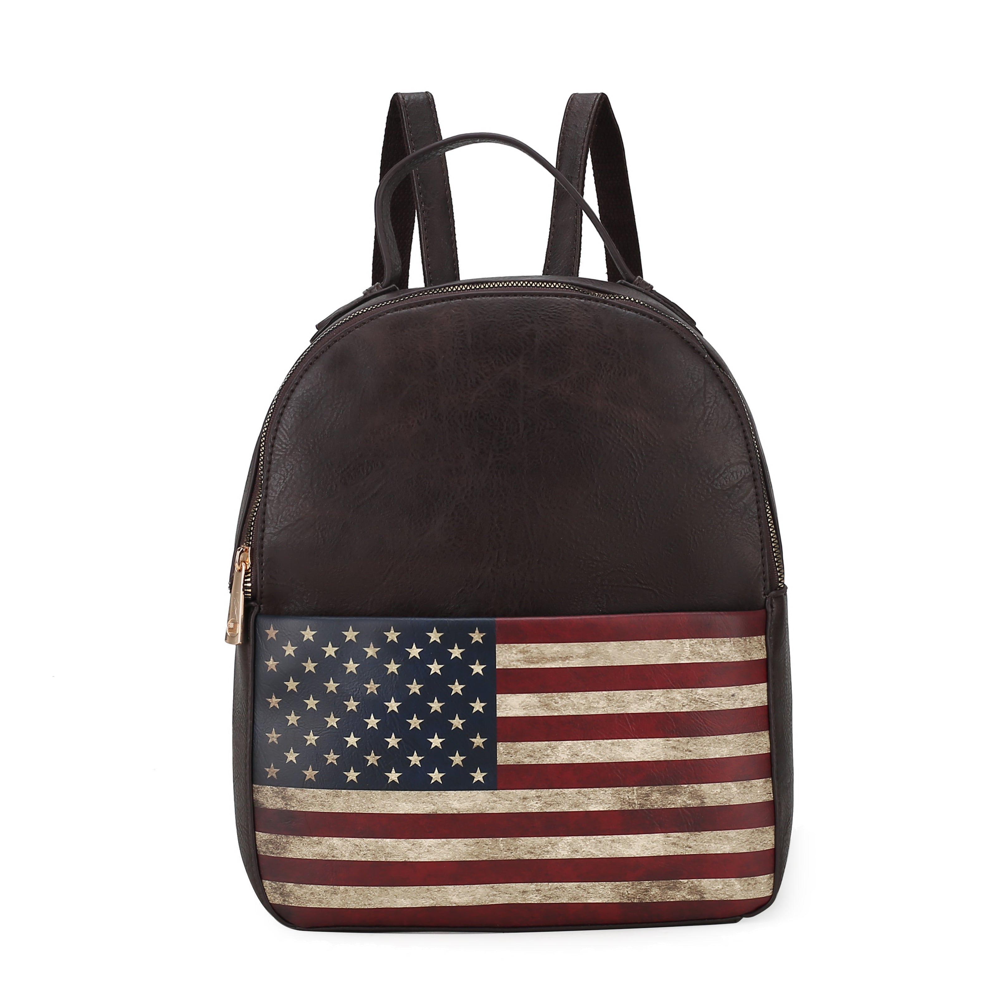 MKF Collection by Mia K. Briella Flag Print Backpack for Women, Vegan Leather Patriotic Bookbag by MKF Collection by Mia K.