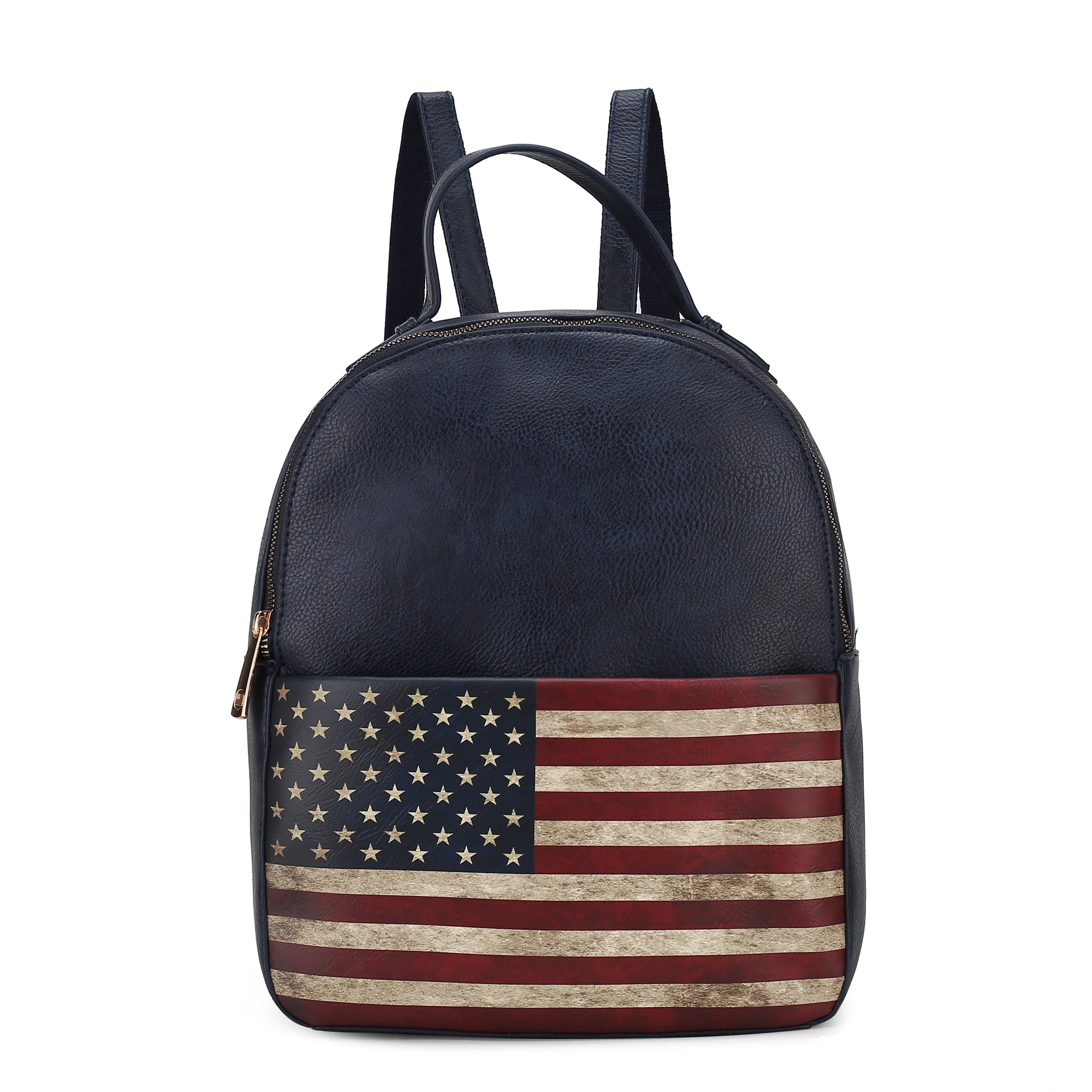 MKF Collection by Mia K. Briella Flag Print Backpack for Women, Vegan Leather Patriotic Bookbag by MKF Collection by Mia K.