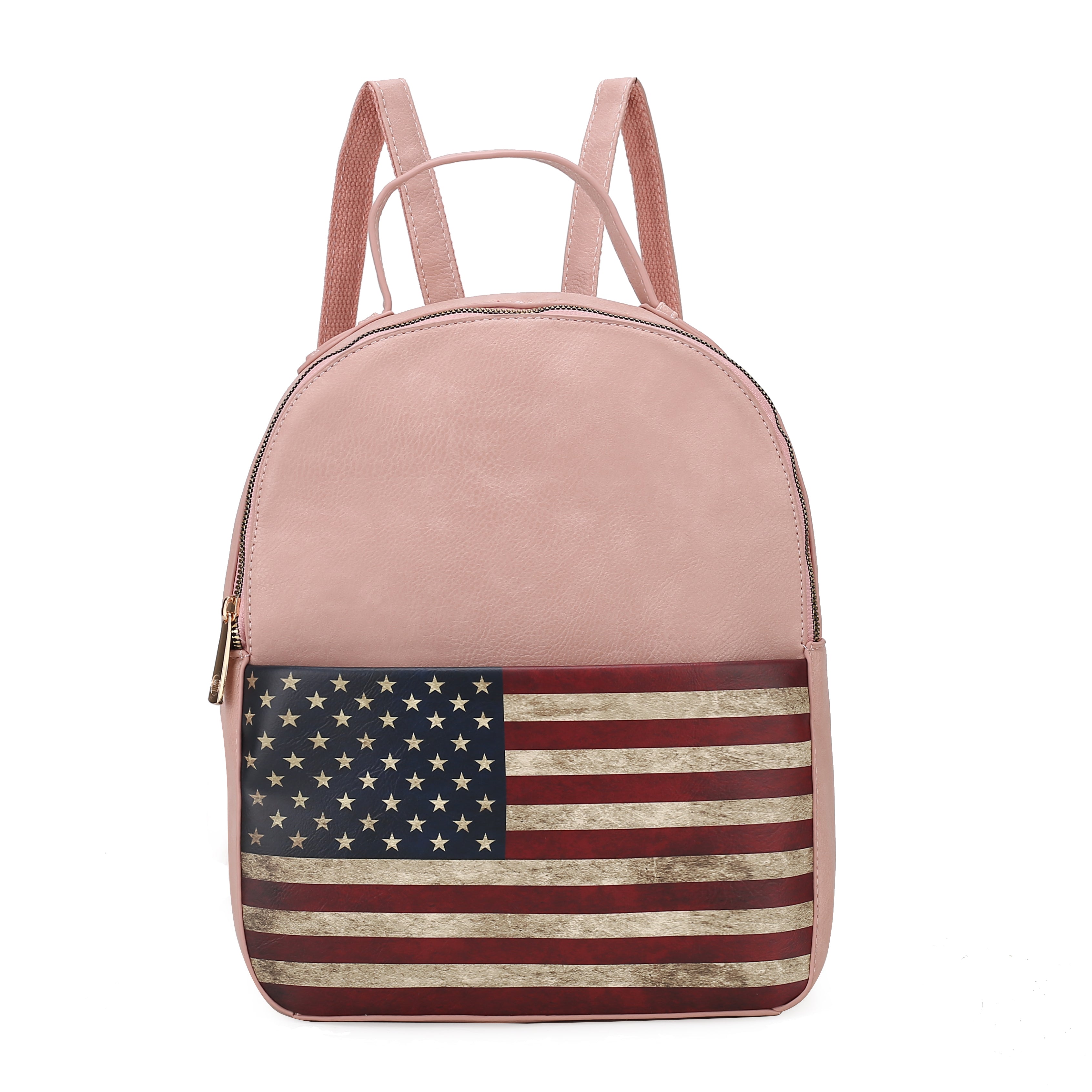 MKF Collection by Mia K. Briella Flag Print Backpack for Women, Vegan Leather Patriotic Bookbag by MKF Collection by Mia K.