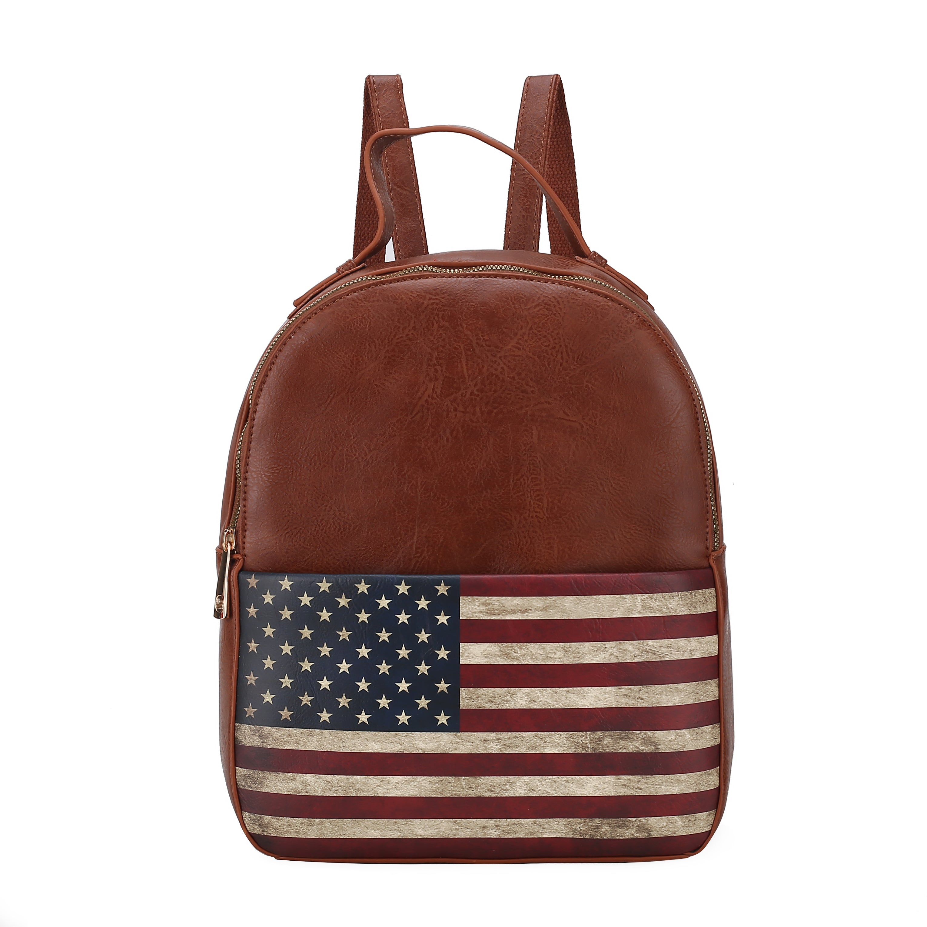 MKF Collection by Mia K. Briella Flag Print Backpack for Women, Vegan Leather Patriotic Bookbag by MKF Collection by Mia K.