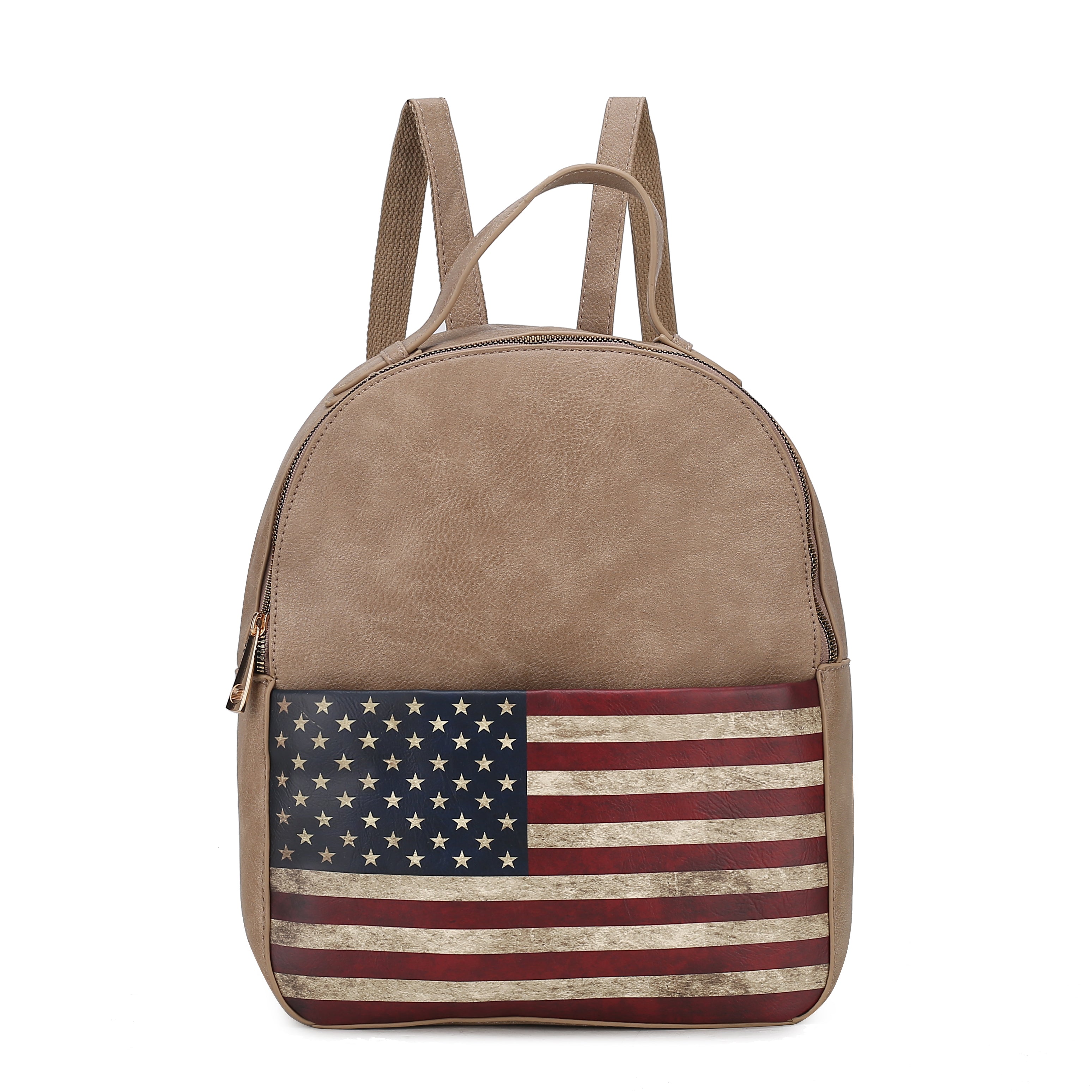 MKF Collection by Mia K. Briella Flag Print Backpack for Women, Vegan Leather Patriotic Bookbag by MKF Collection by Mia K.