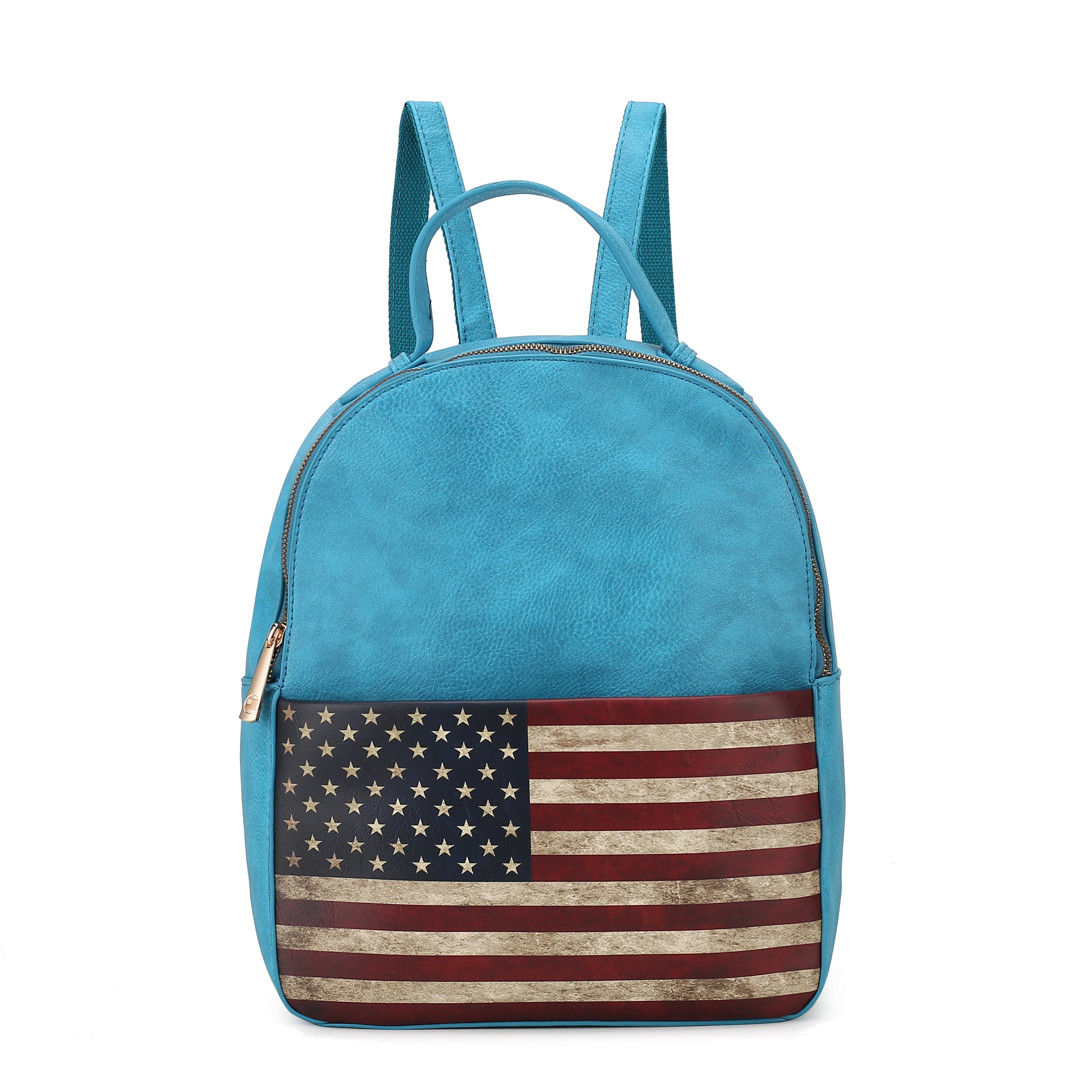 MKF Collection by Mia K. Briella Flag Print Backpack for Women, Vegan Leather Patriotic Bookbag by MKF Collection by Mia K.