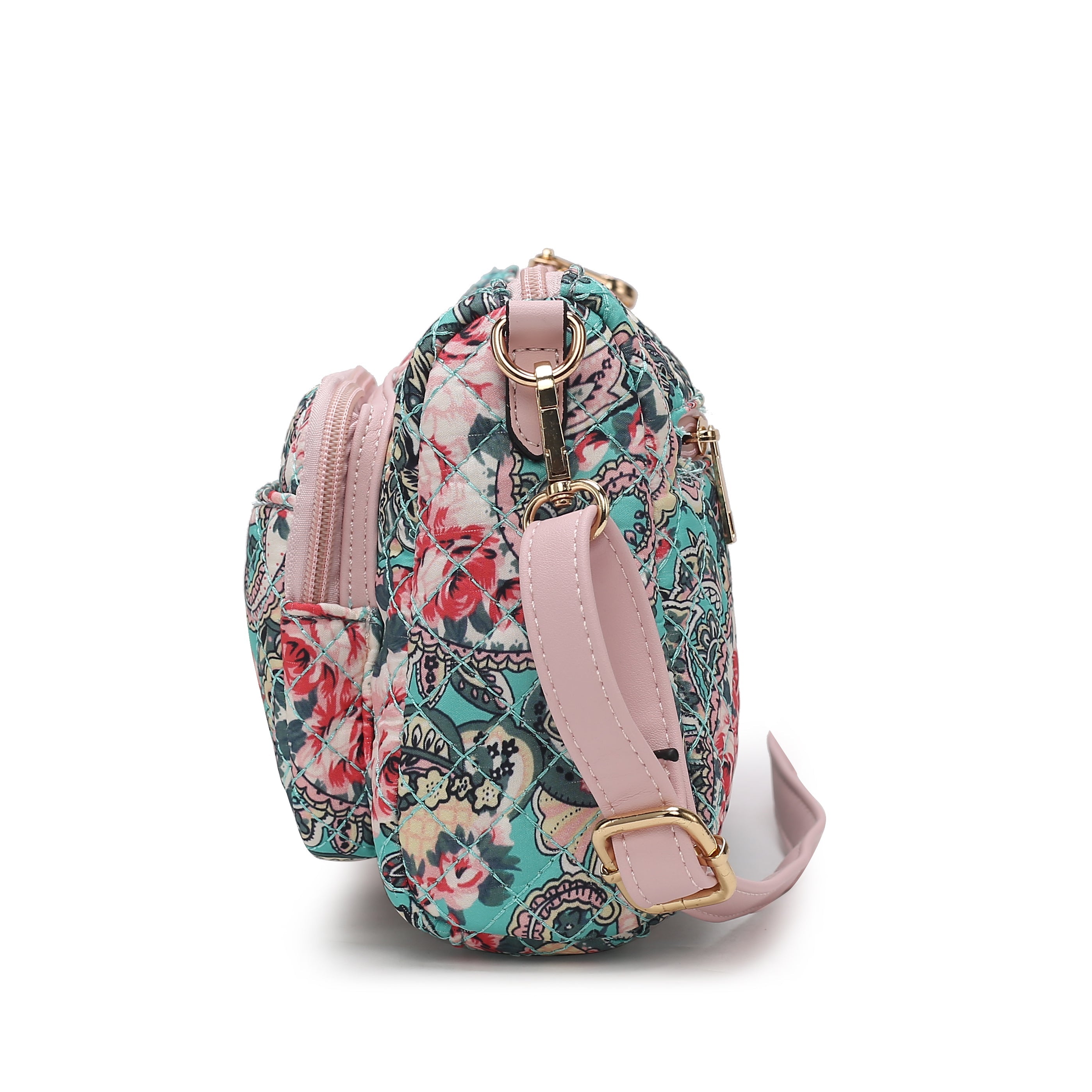 MKF Collection by Mia K. Rosalie Crossbody Bag for Women, Shoulder Bag Cotton material Daily Crossover Handbag Purse by MKF Collection by Mia K.