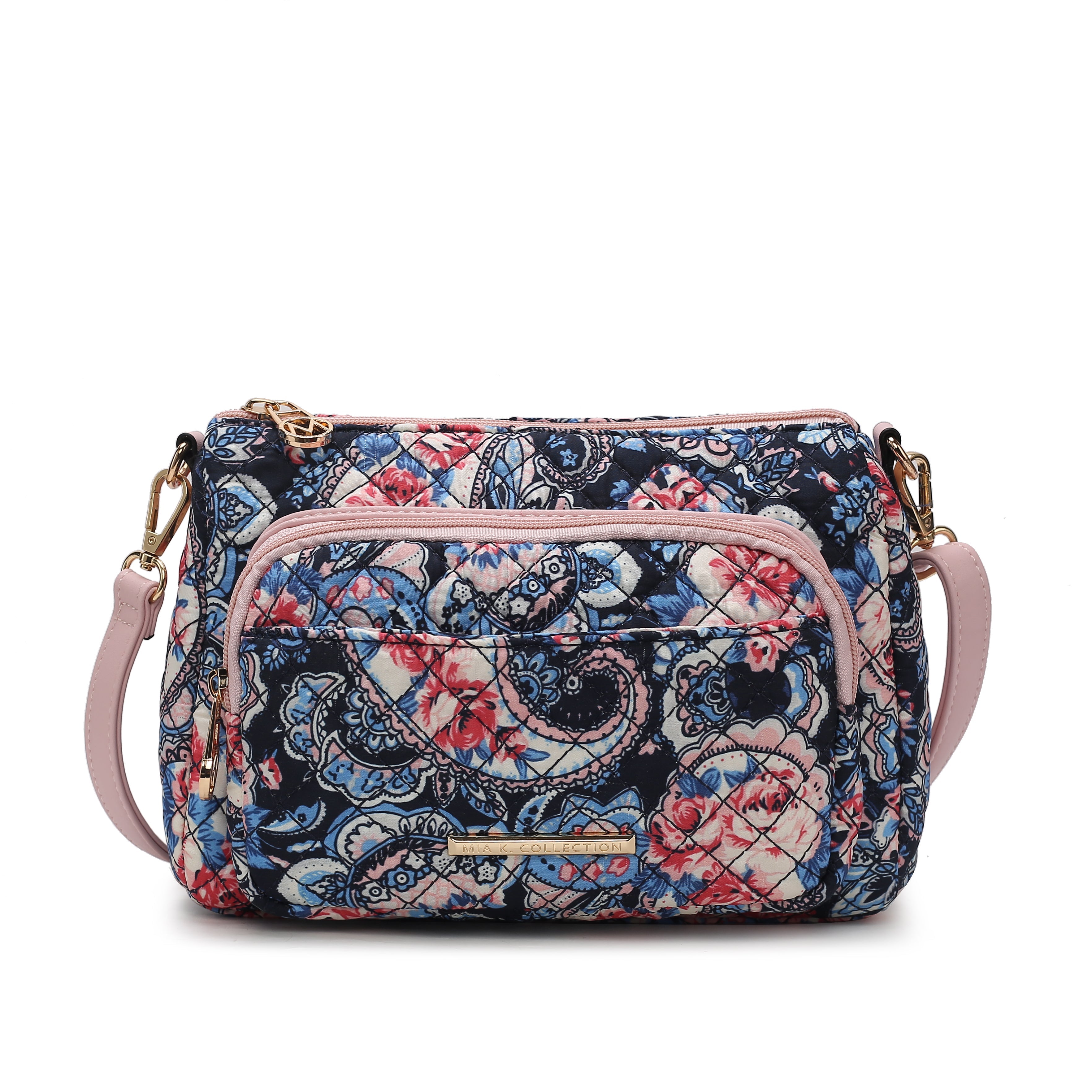 MKF Collection by Mia K. Rosalie Crossbody Bag for Women, Shoulder Bag Cotton material Daily Crossover Handbag Purse by MKF Collection by Mia K.