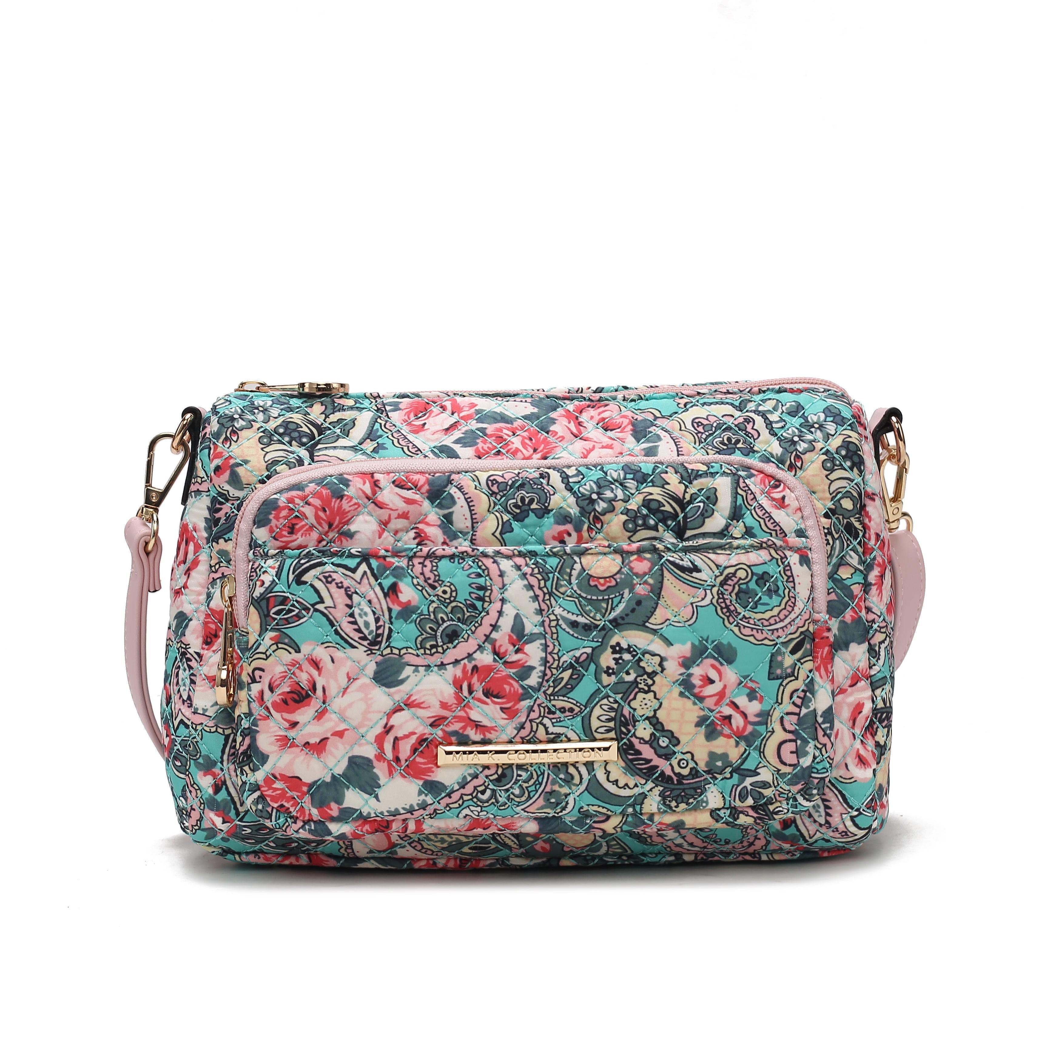 MKF Collection by Mia K. Rosalie Crossbody Bag for Women, Shoulder Bag Cotton material Daily Crossover Handbag Purse by MKF Collection by Mia K.