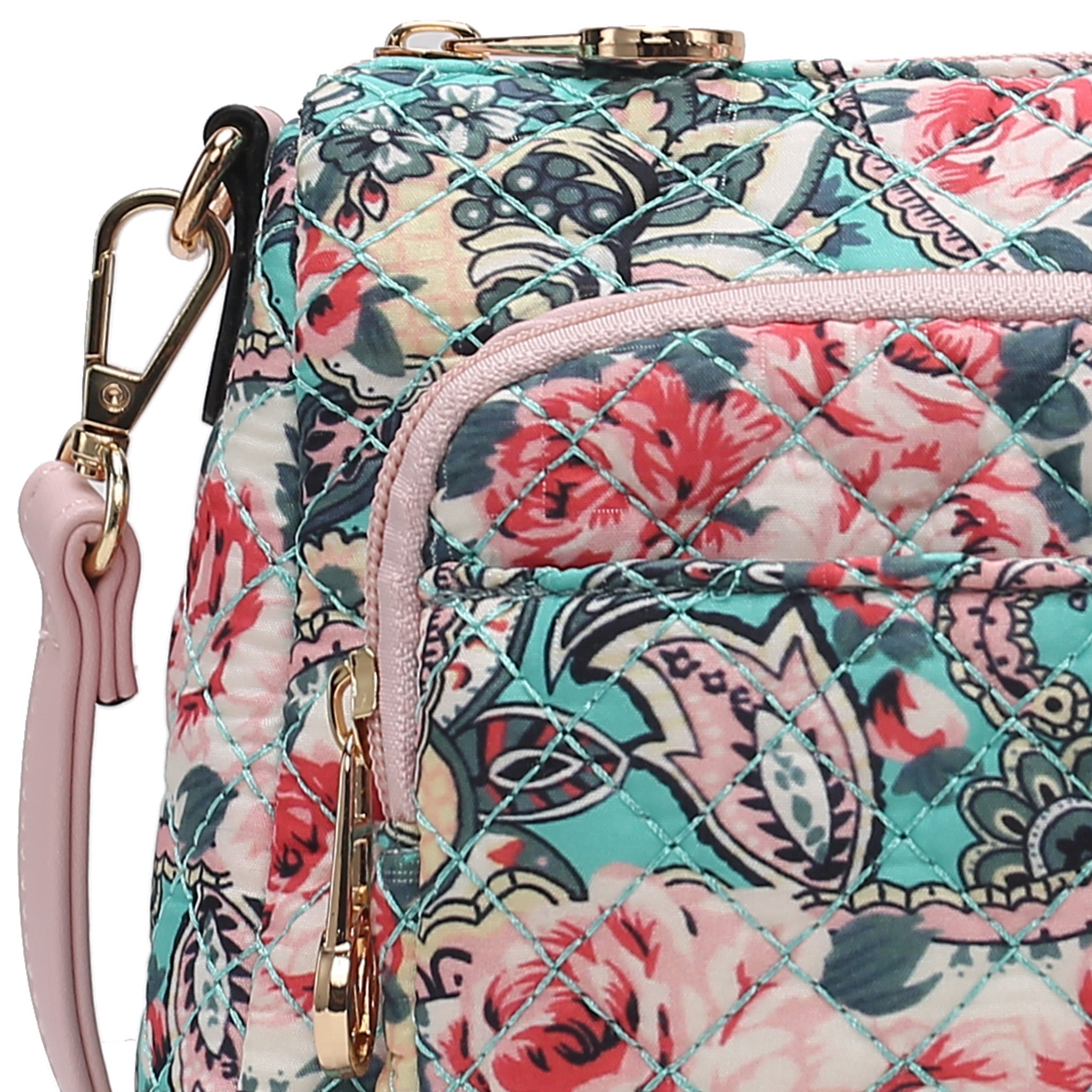 MKF Collection by Mia K. Rosalie Crossbody Bag for Women, Shoulder Bag Cotton material Daily Crossover Handbag Purse by MKF Collection by Mia K.