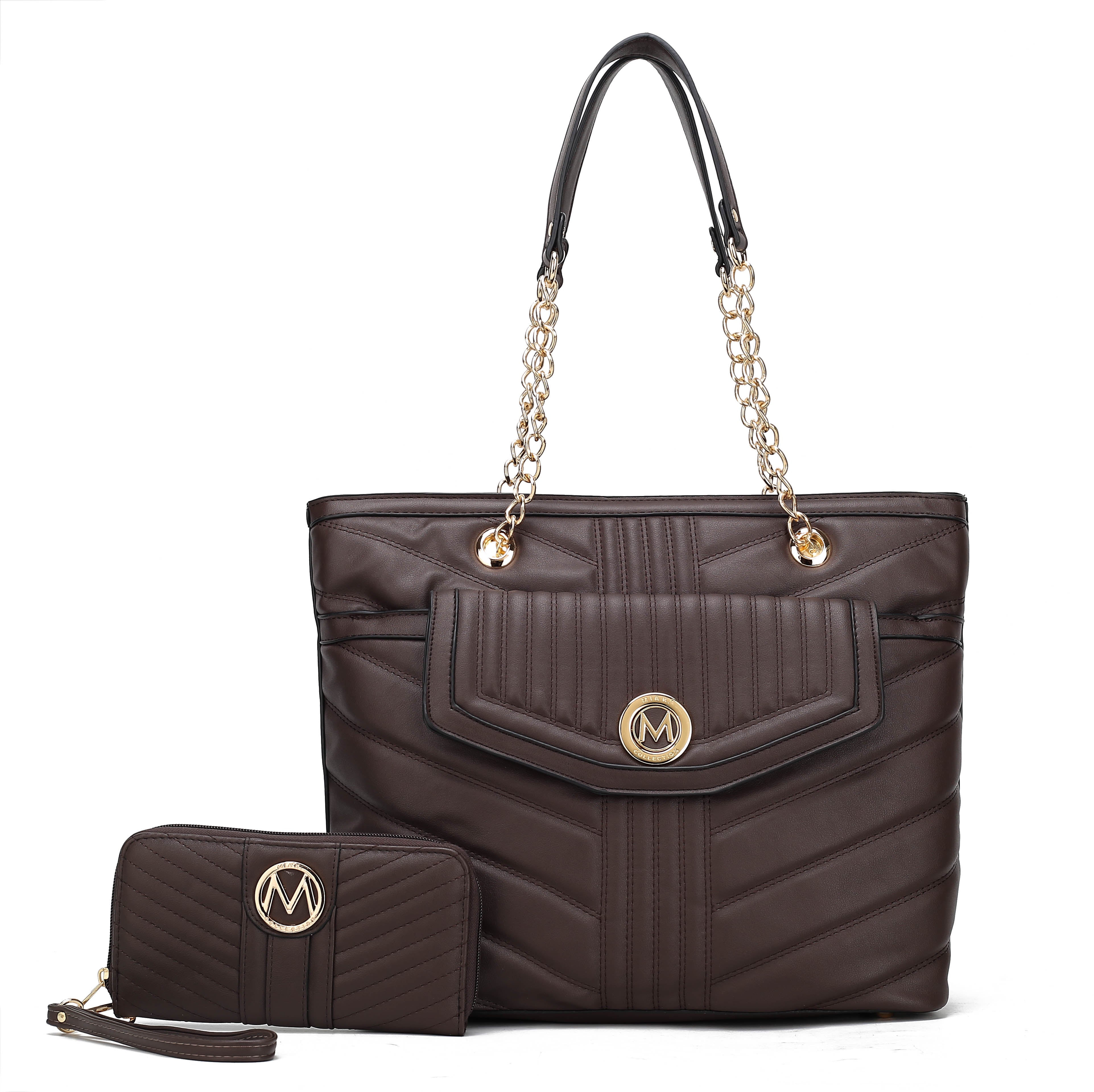 MKF Collection by Mia K. Chiari Tote Bag & Wristlet Wallet for Women - Designer Handbag Shoulder Bag by MKF Collection by Mia K.