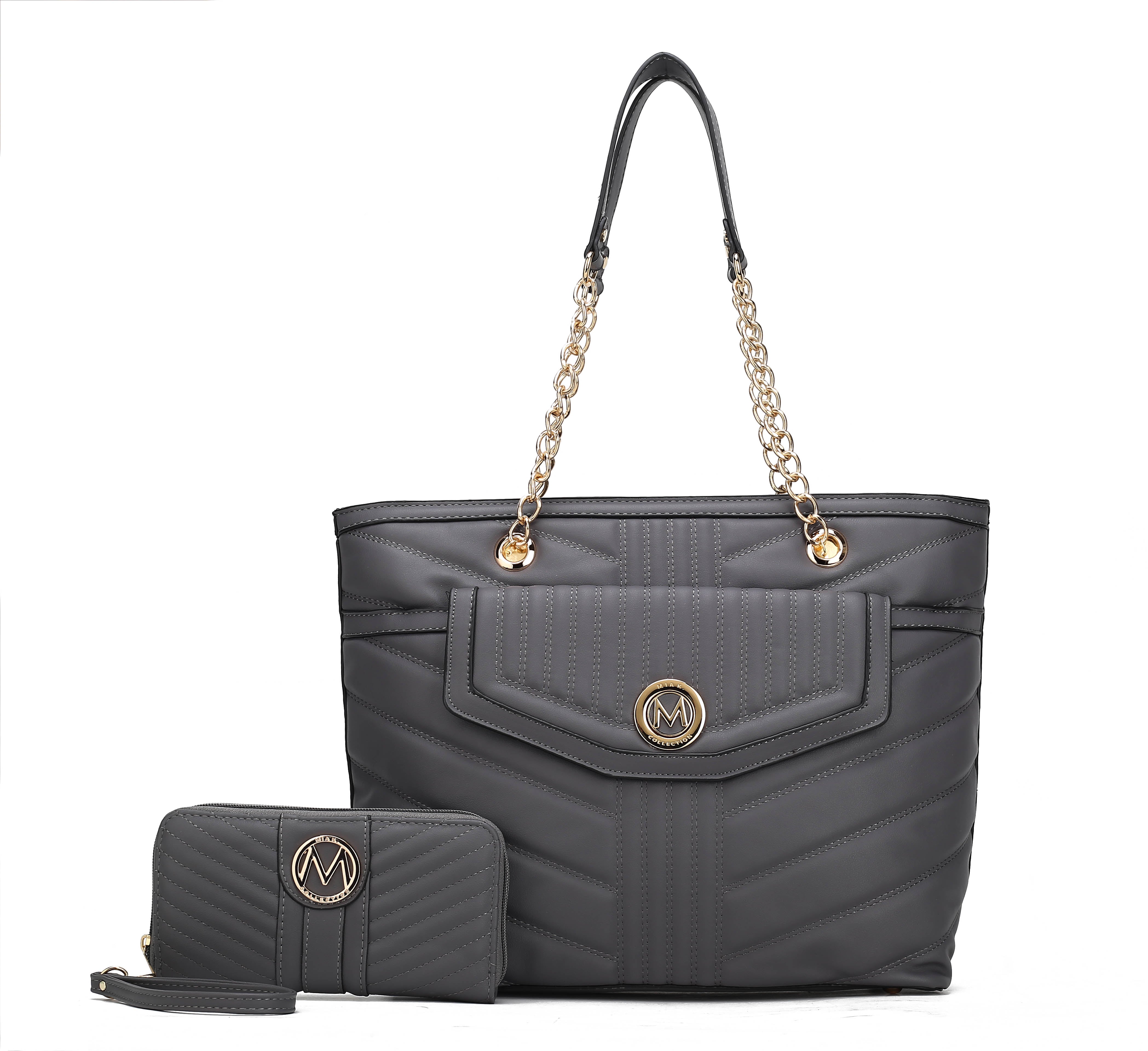 MKF Collection by Mia K. Chiari Tote Bag & Wristlet Wallet for Women - Designer Handbag Shoulder Bag by MKF Collection by Mia K.
