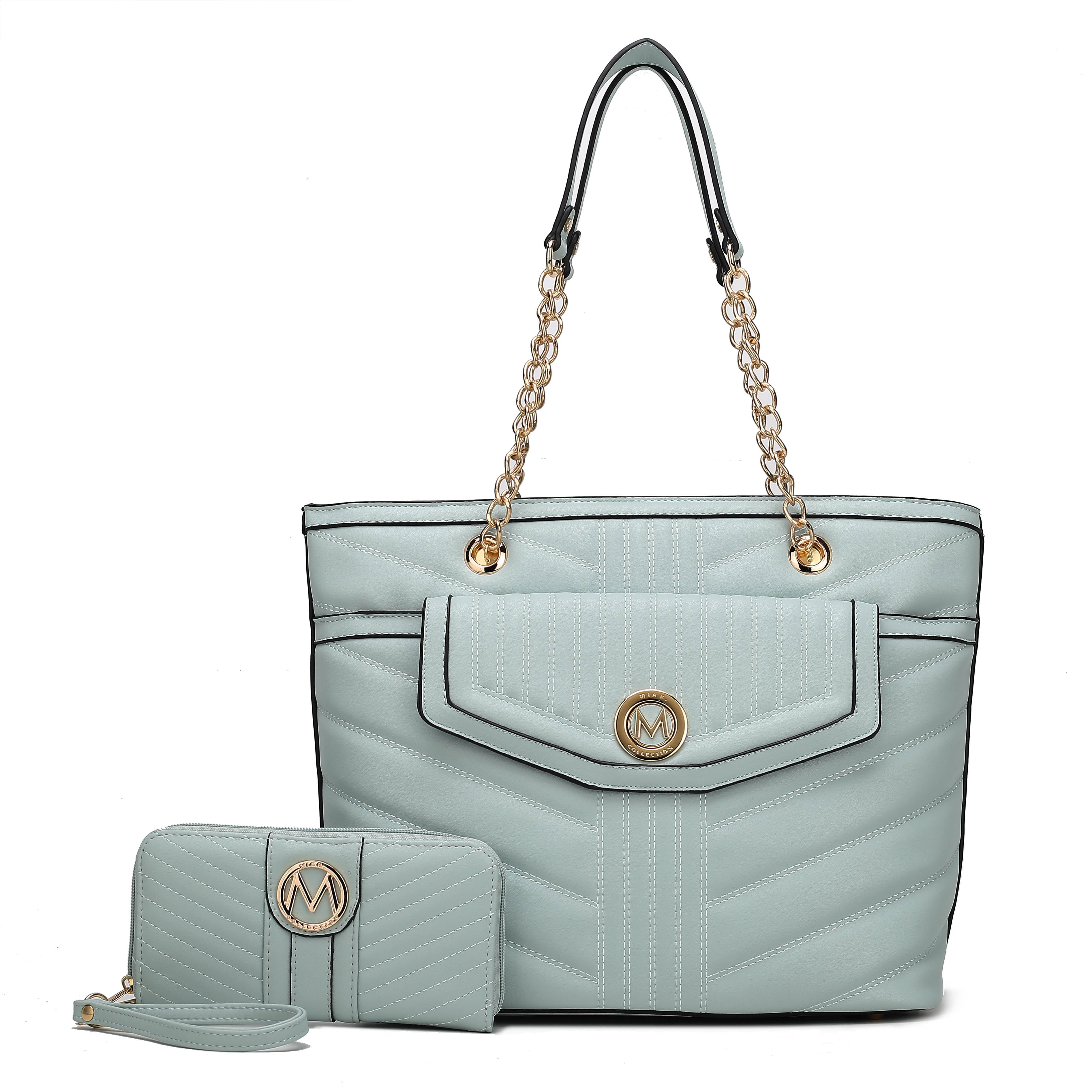 MKF Collection by Mia K. Chiari Tote Bag & Wristlet Wallet for Women - Designer Handbag Shoulder Bag by MKF Collection by Mia K.