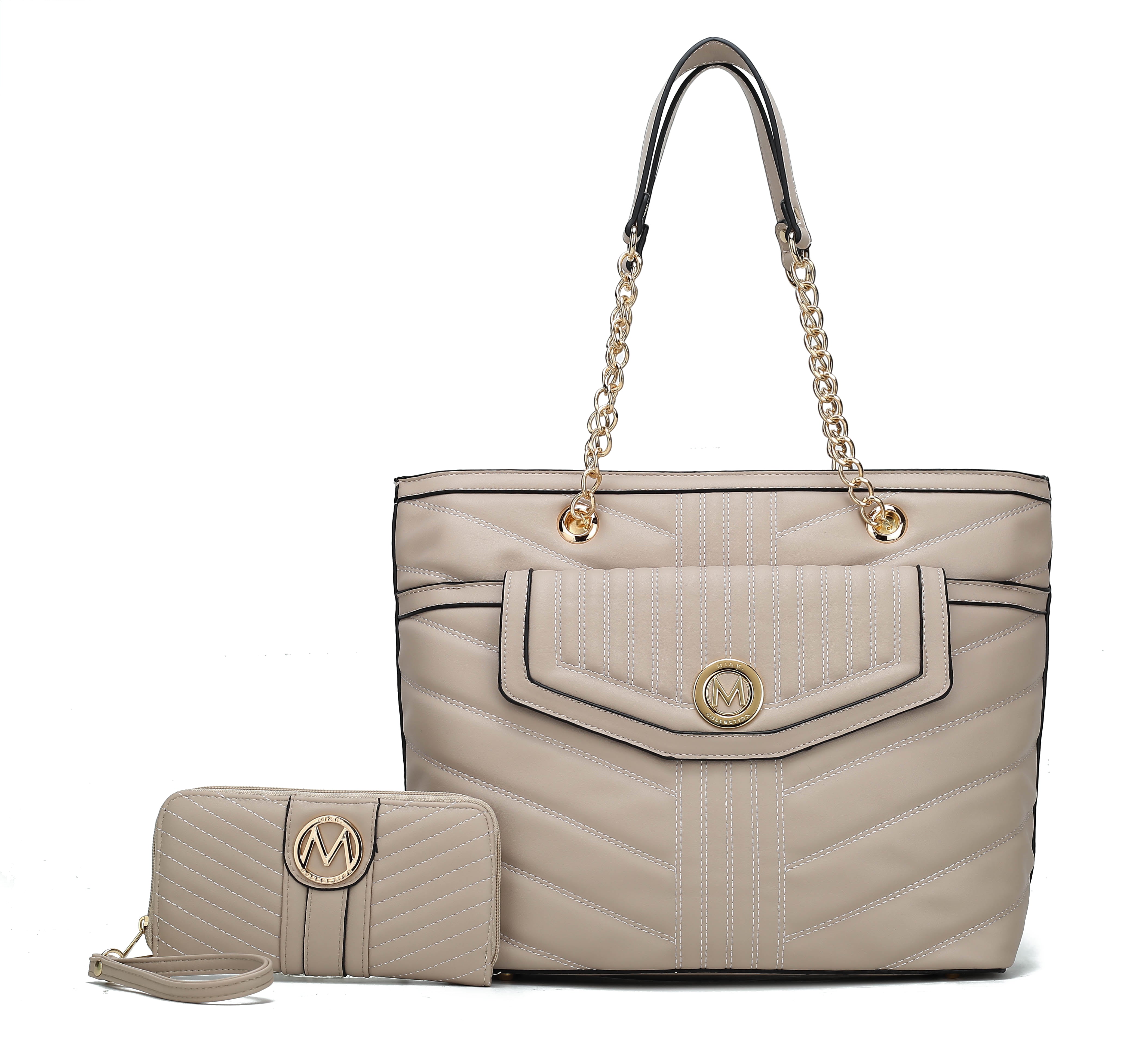 MKF Collection by Mia K. Chiari Tote Bag & Wristlet Wallet for Women - Designer Handbag Shoulder Bag by MKF Collection by Mia K.