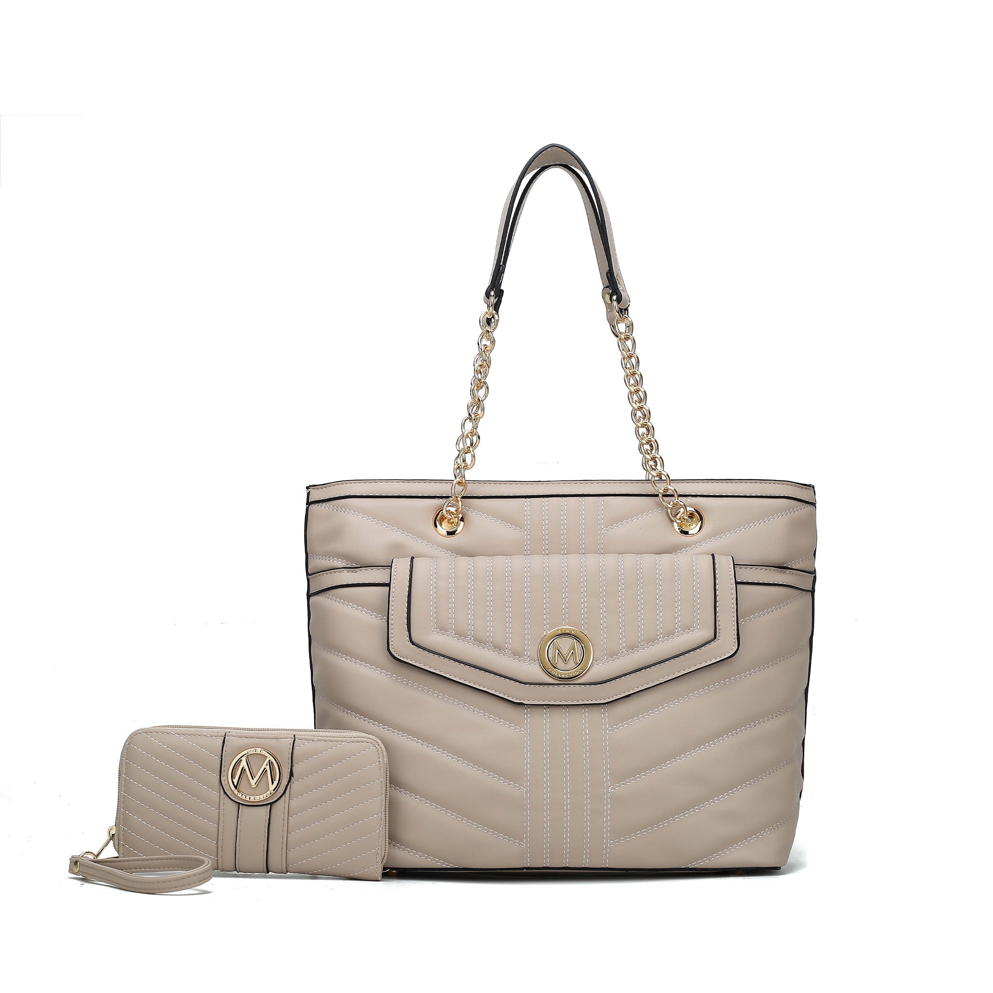 MKF Collection by Mia K. Chiari Tote Bag & Wristlet Wallet for Women - Designer Handbag Shoulder Bag by MKF Collection by Mia K.