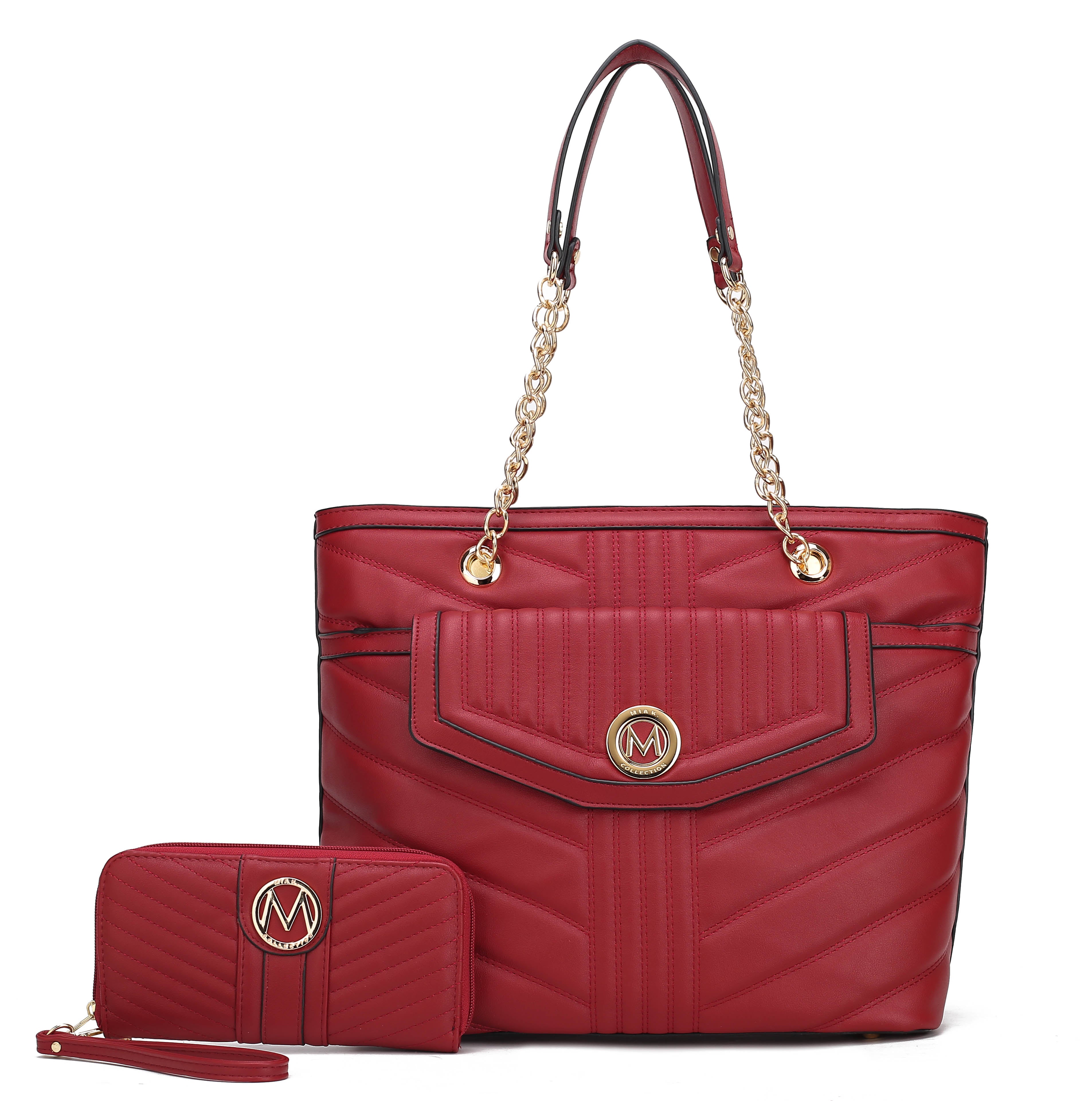 MKF Collection by Mia K. Chiari Tote Bag & Wristlet Wallet for Women - Designer Handbag Shoulder Bag by MKF Collection by Mia K.
