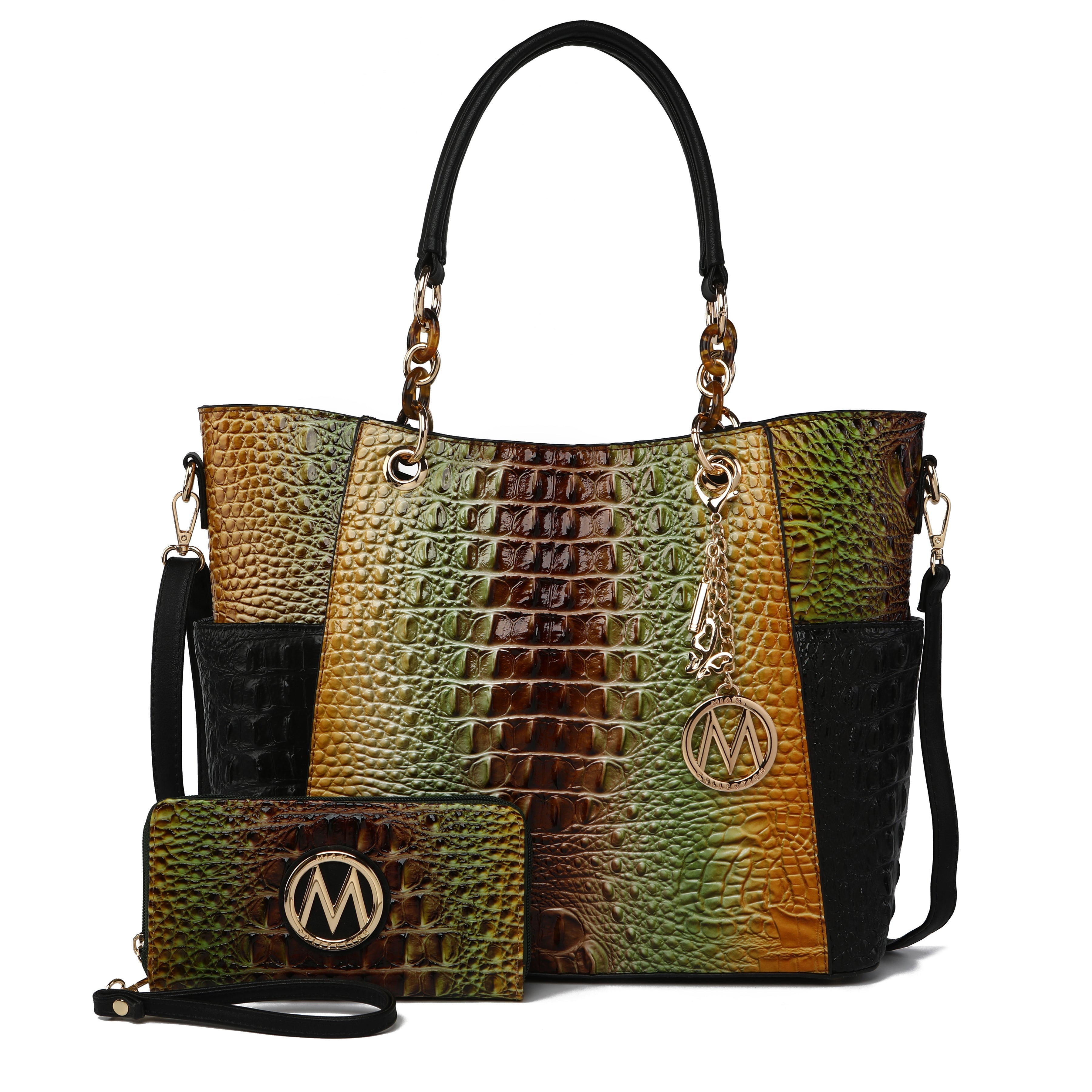 Bonita Croc Embossed Tote bag and Set by MKF Collection by Mia K.