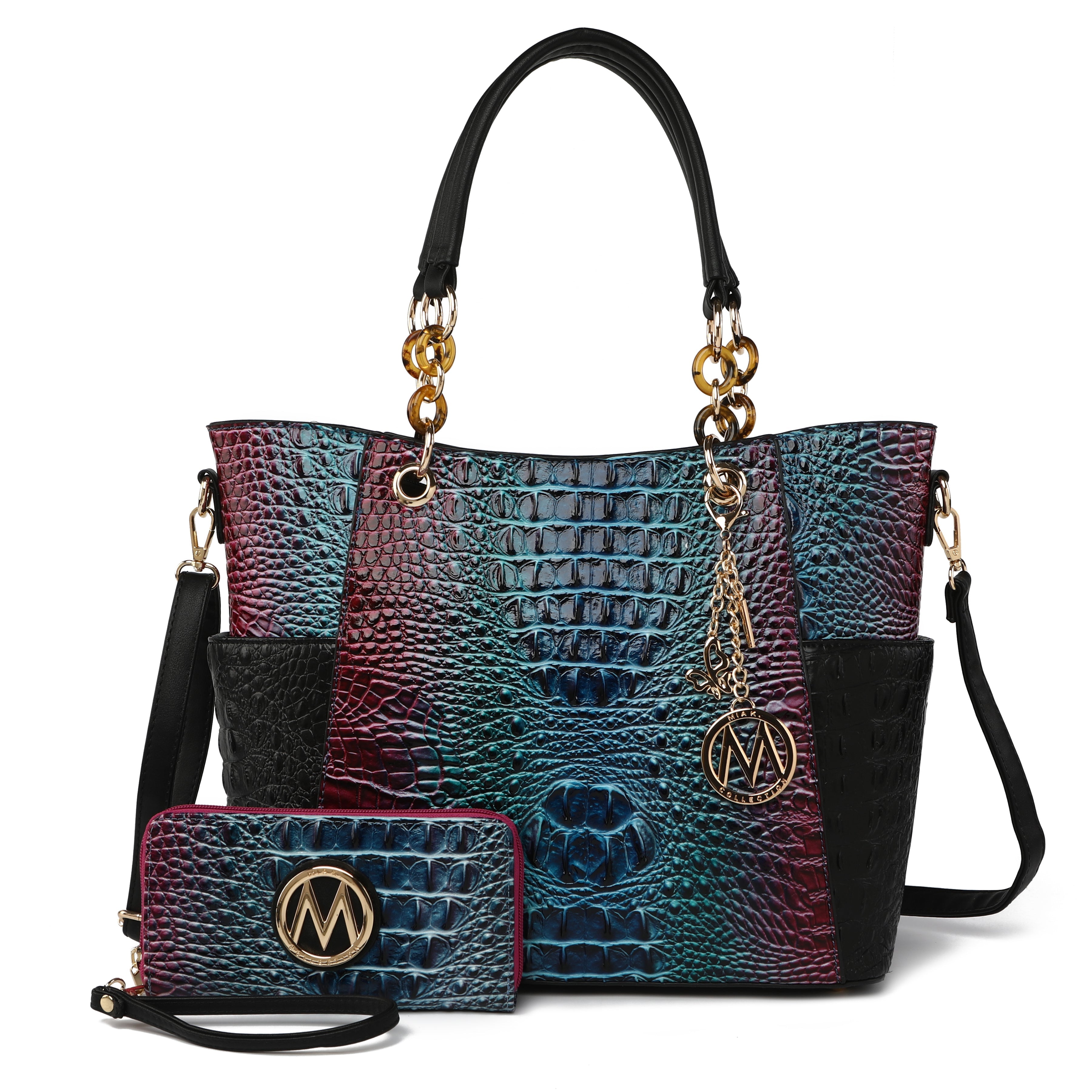 Bonita Croc Embossed Tote bag and Set by MKF Collection by Mia K.