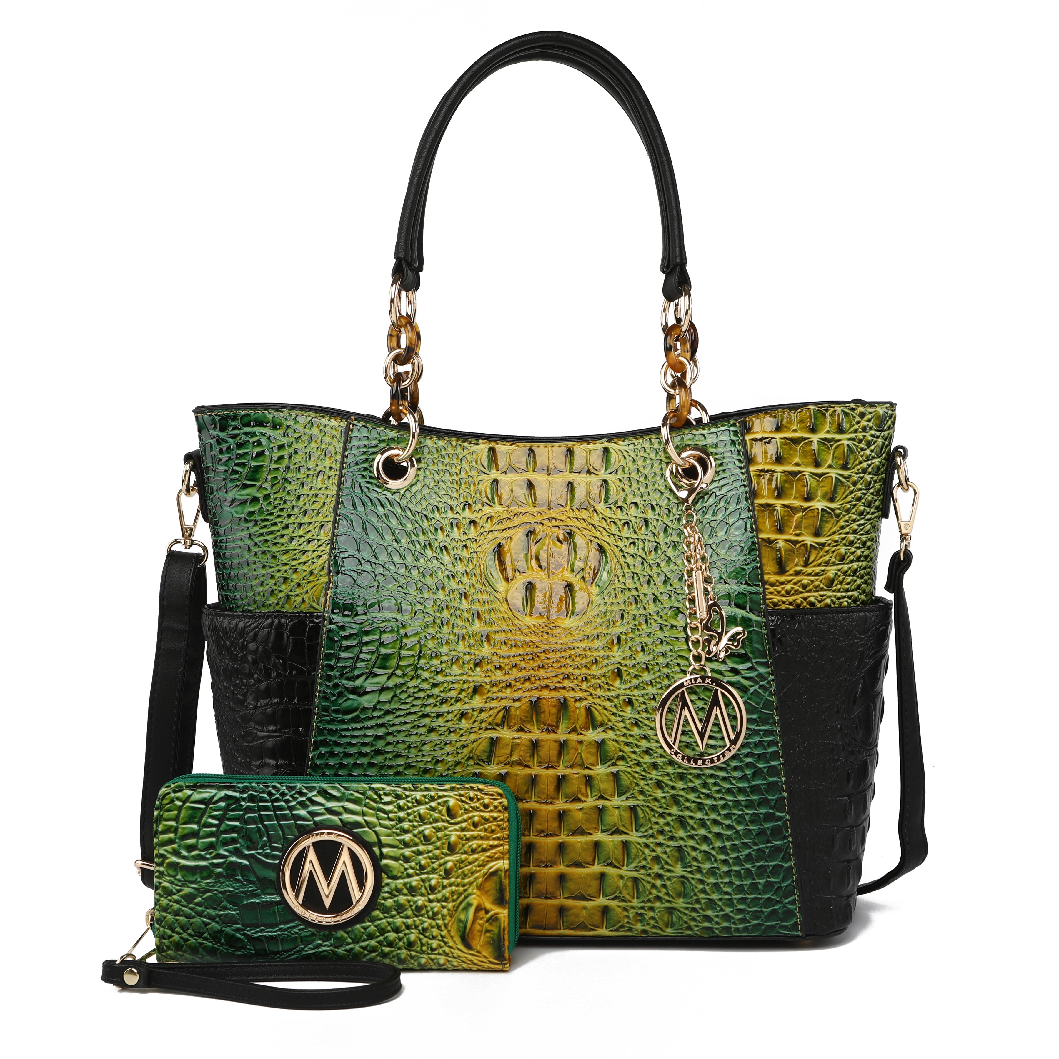 Bonita Croc Embossed Tote bag and Set by MKF Collection by Mia K.