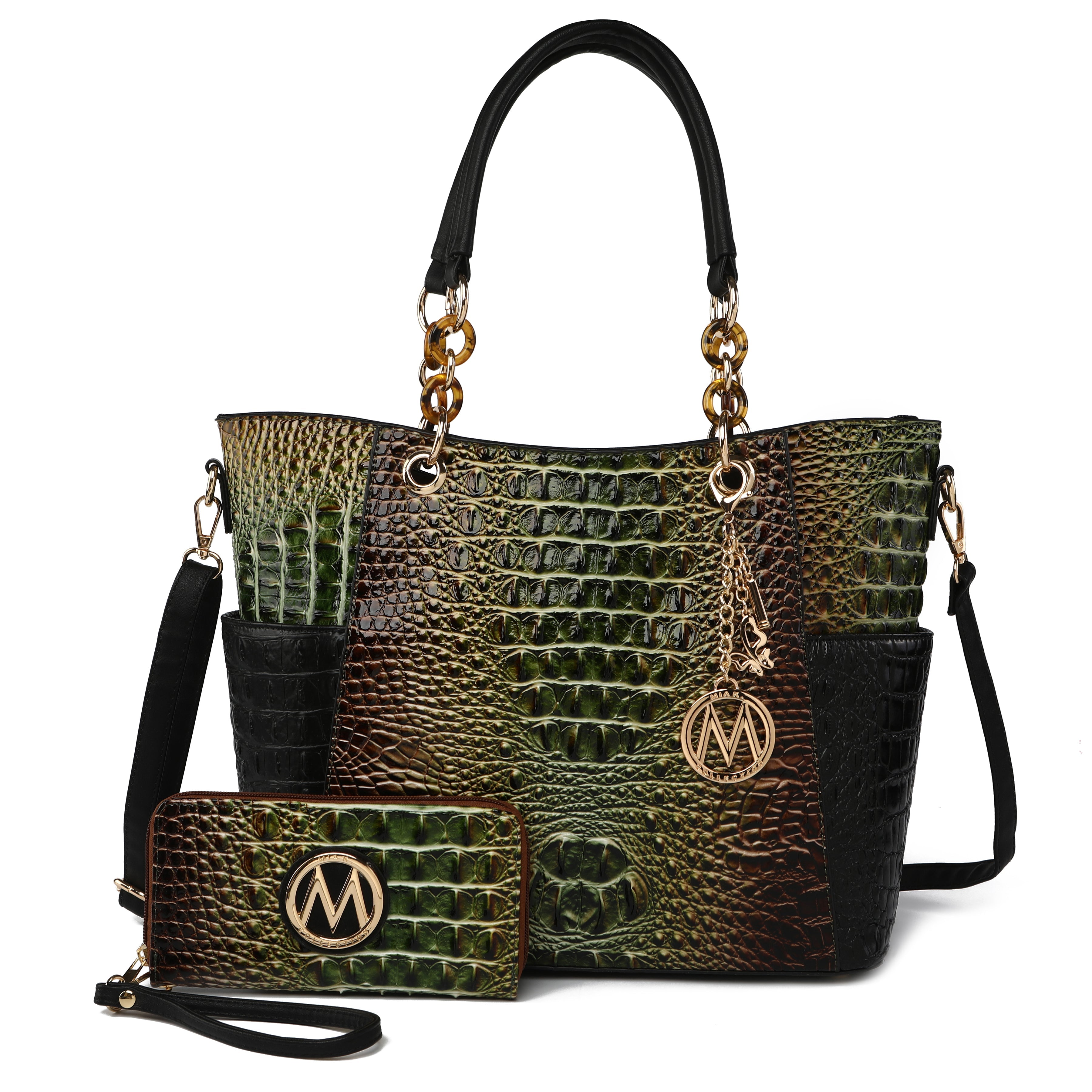 Bonita Croc Embossed Tote bag and Set by MKF Collection by Mia K.