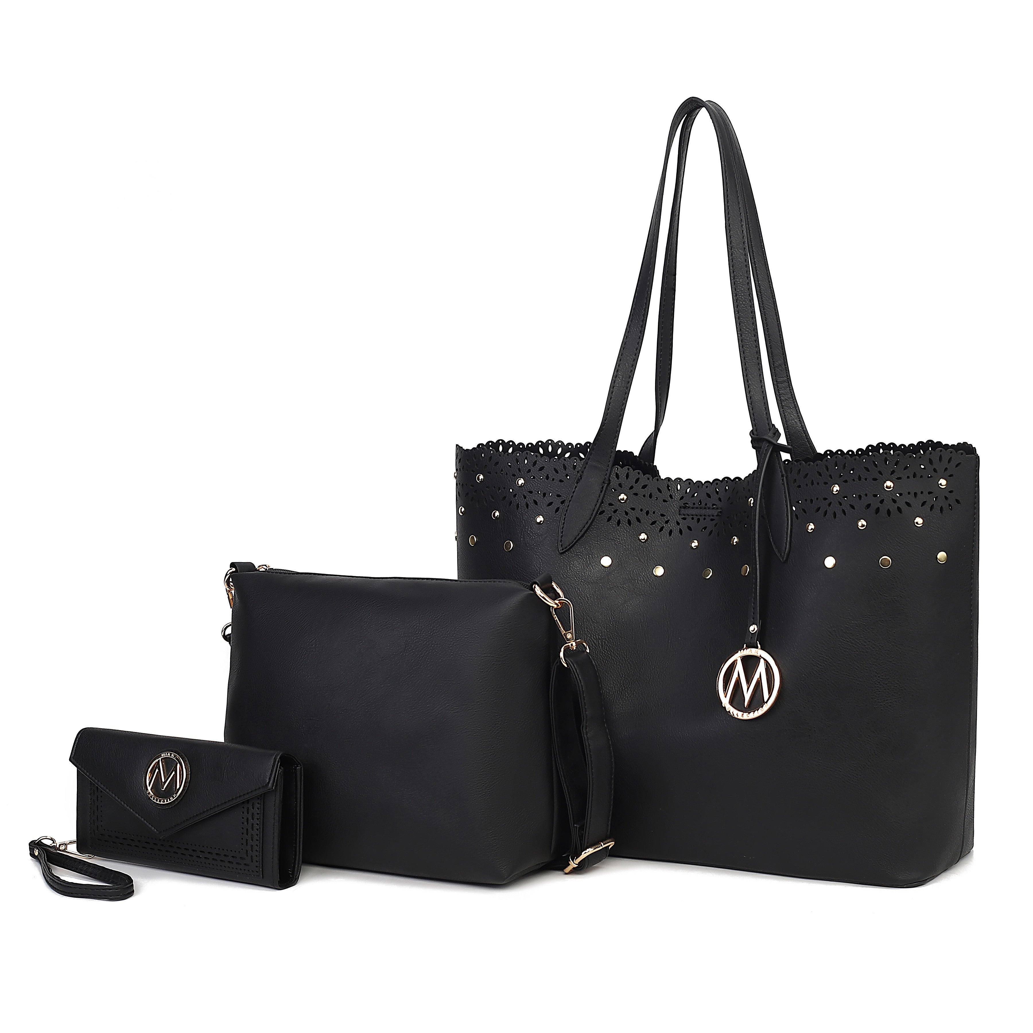 Mariahna 3 Pcs Shopper Tote, crossbody and Wallet by MKF Collection by Mia K.