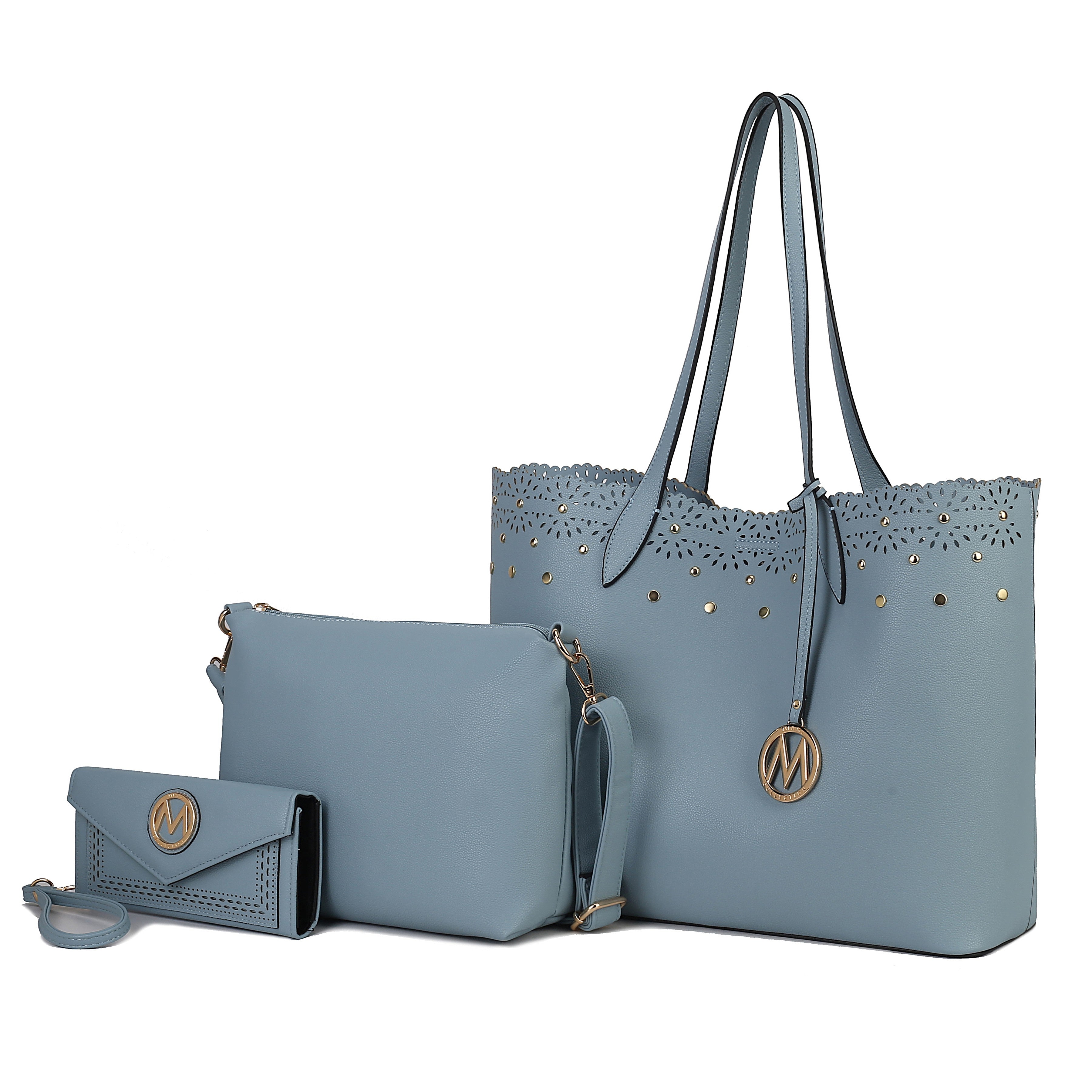 Mariahna 3 Pcs Shopper Tote, crossbody and Wallet by MKF Collection by Mia K.