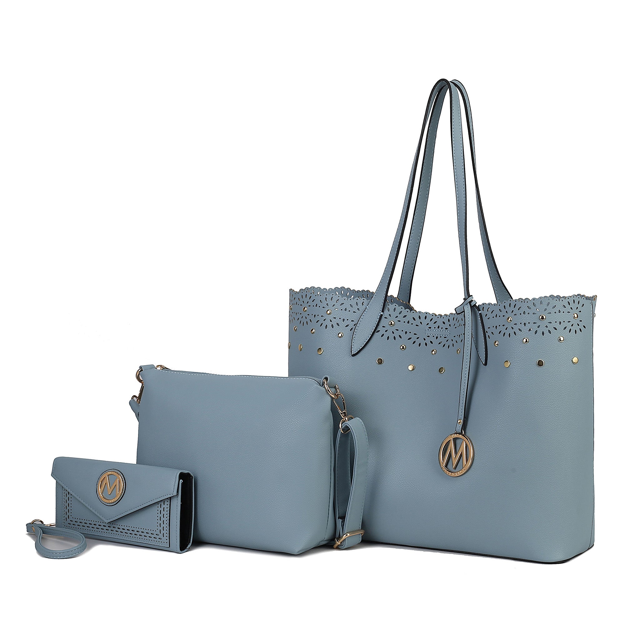 Mariahna 3 Pcs Shopper Tote, crossbody and Wallet by MKF Collection by Mia K.