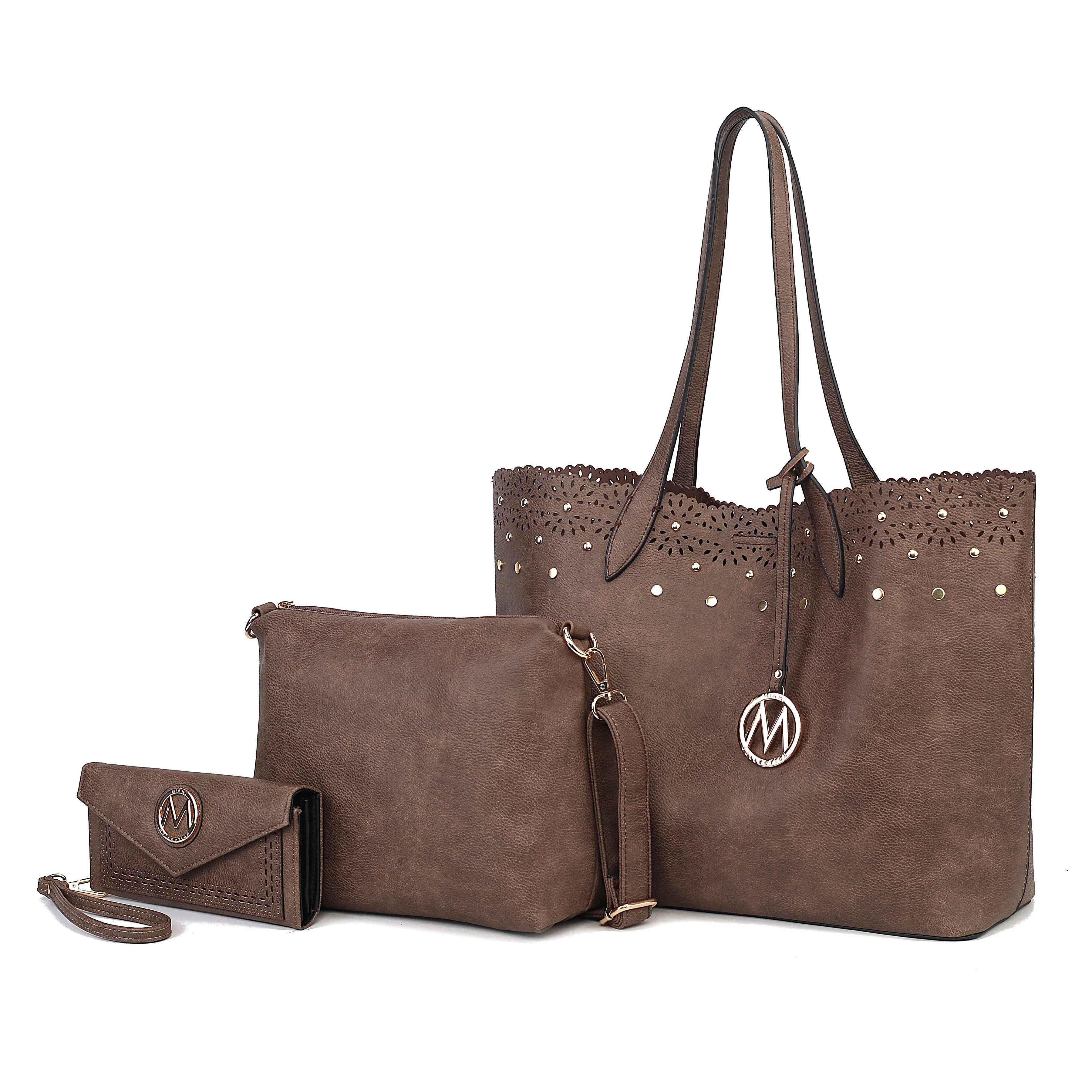 Mariahna 3 Pcs Shopper Tote, crossbody and Wallet by MKF Collection by Mia K.
