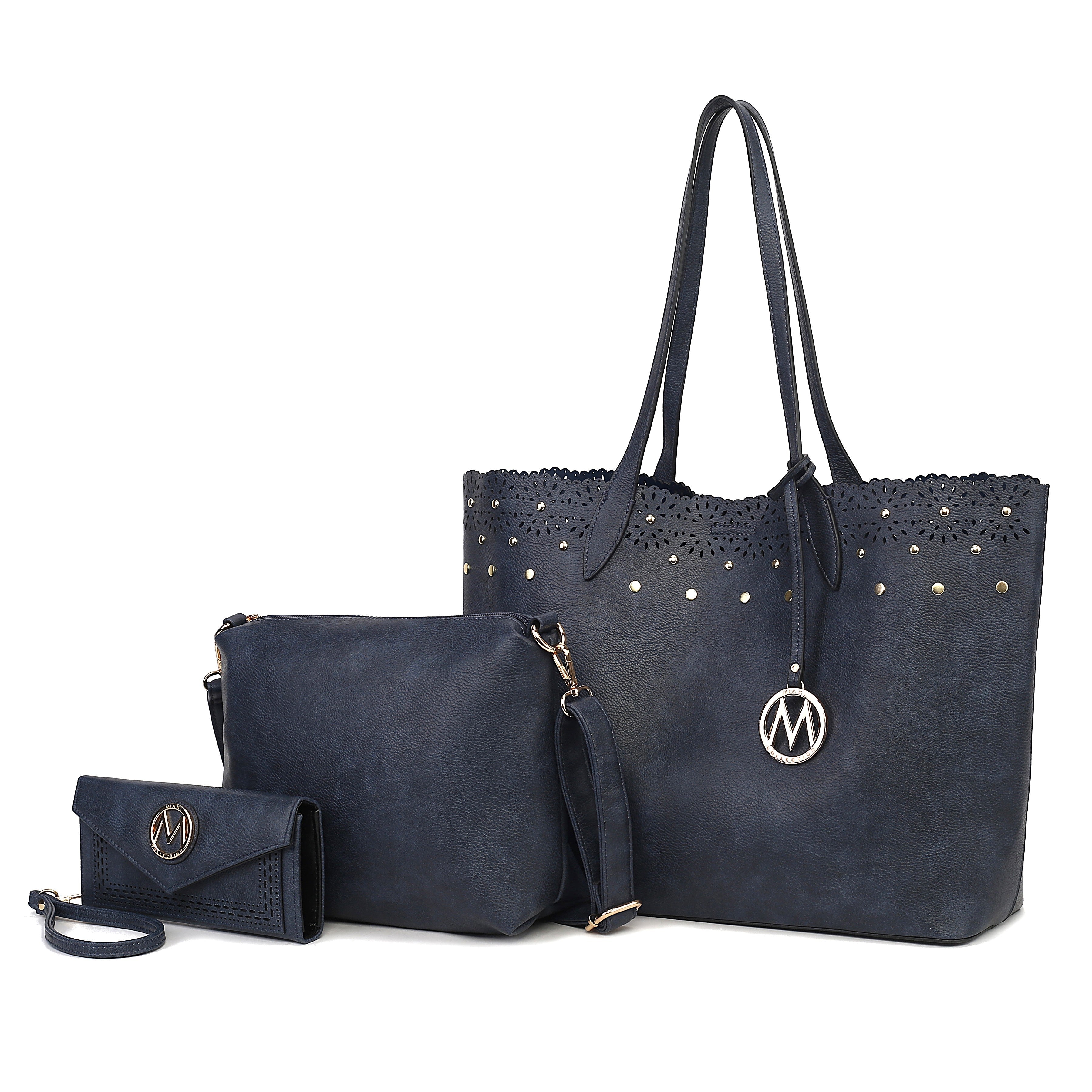 Mariahna 3 Pcs Shopper Tote, crossbody and Wallet by MKF Collection by Mia K.