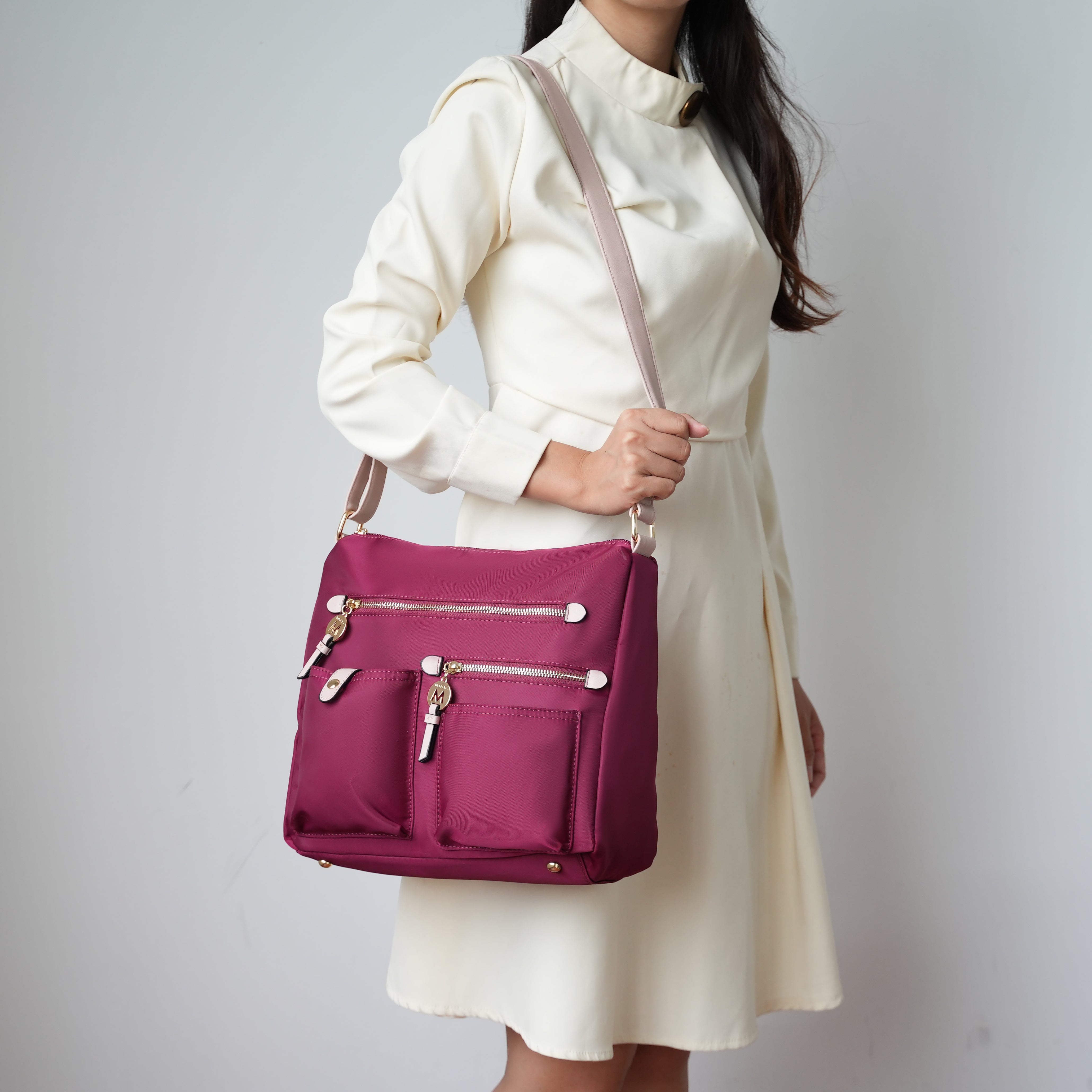 MKF Collection by Mia K. Women's Serena Shoulder Bag  for Women, Nylon PocketBook Handbag Shoulder Bag by MKF Collection by Mia K.